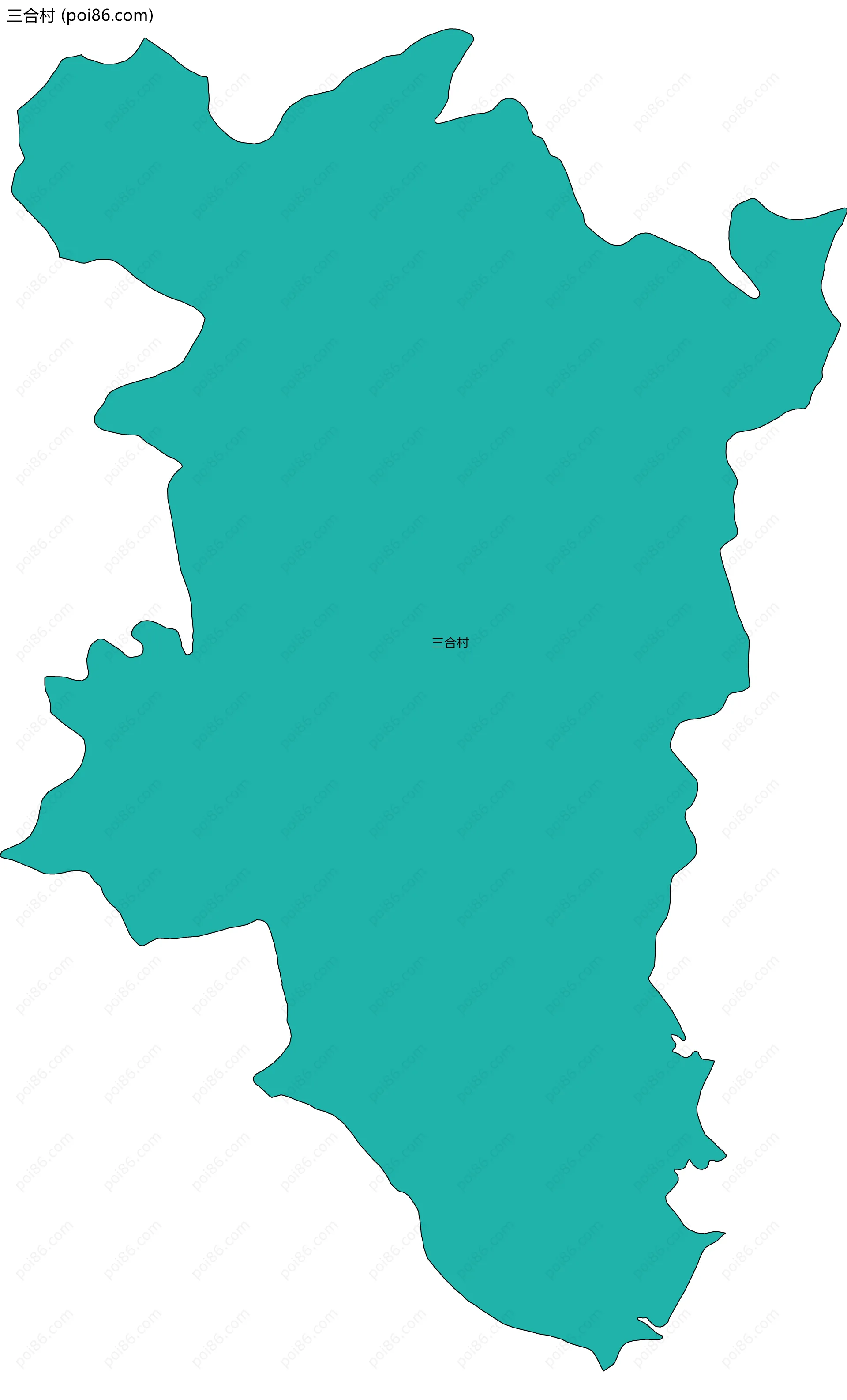 三合村边界地图