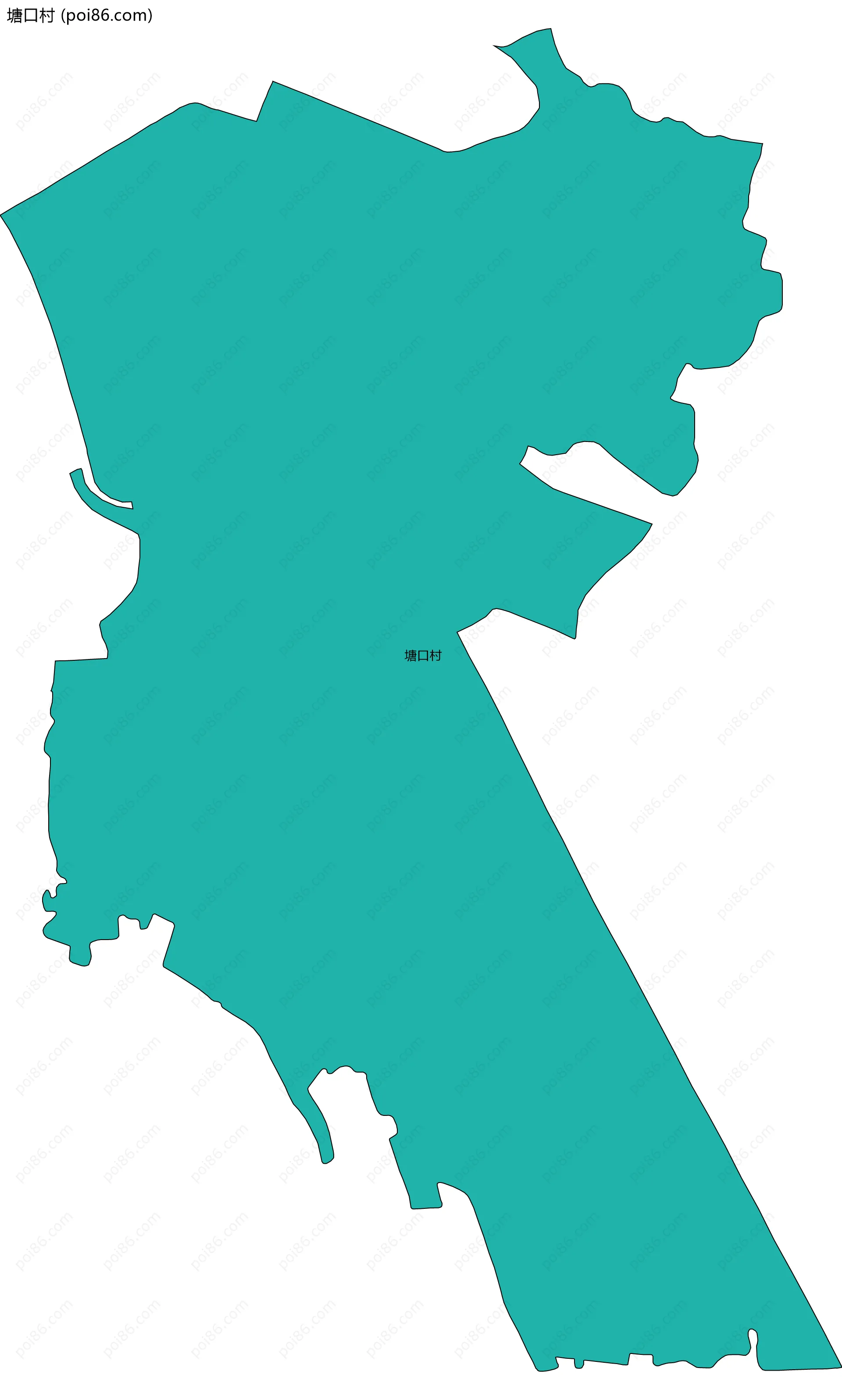 塘口村边界地图