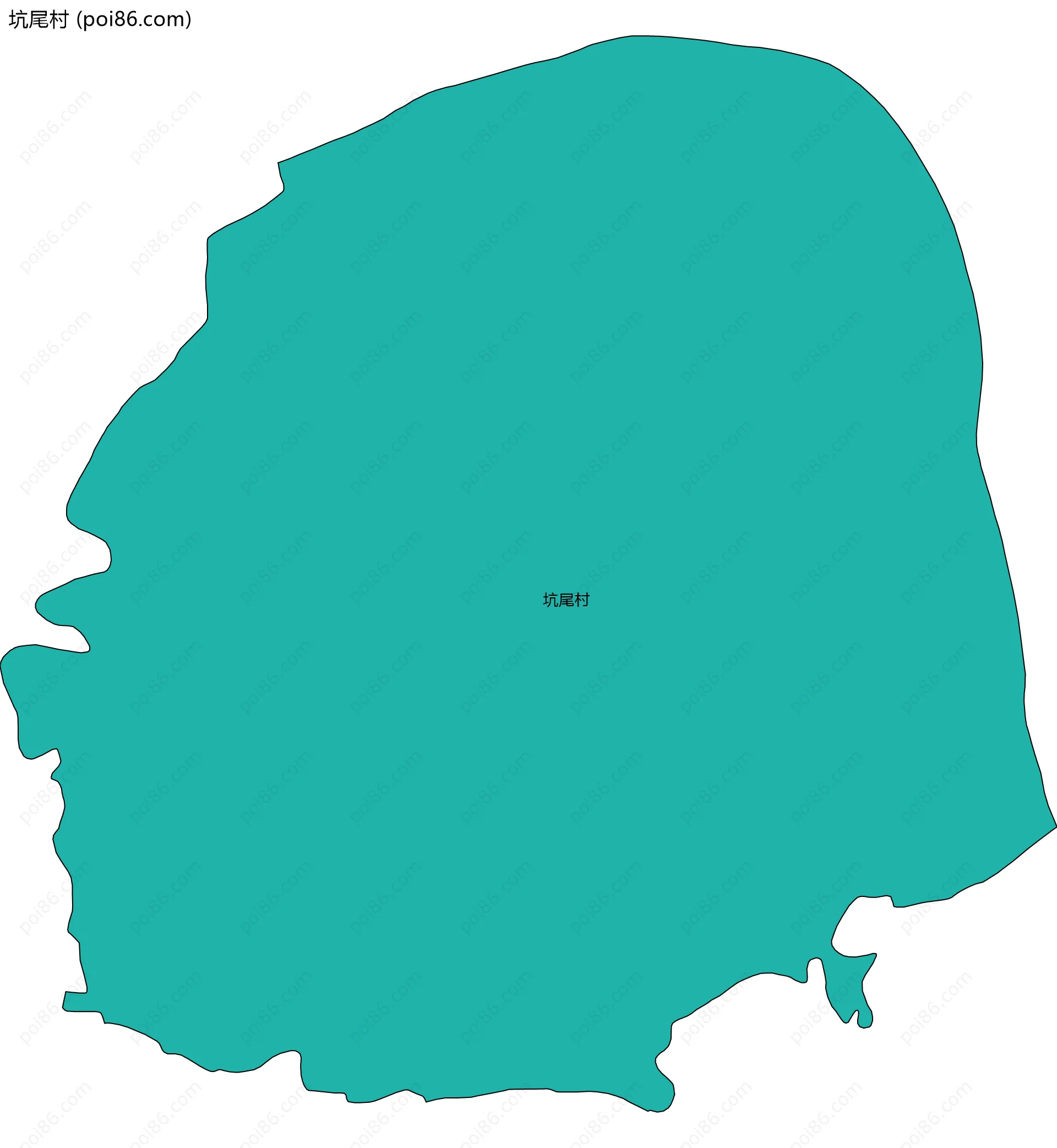 坑尾村边界地图