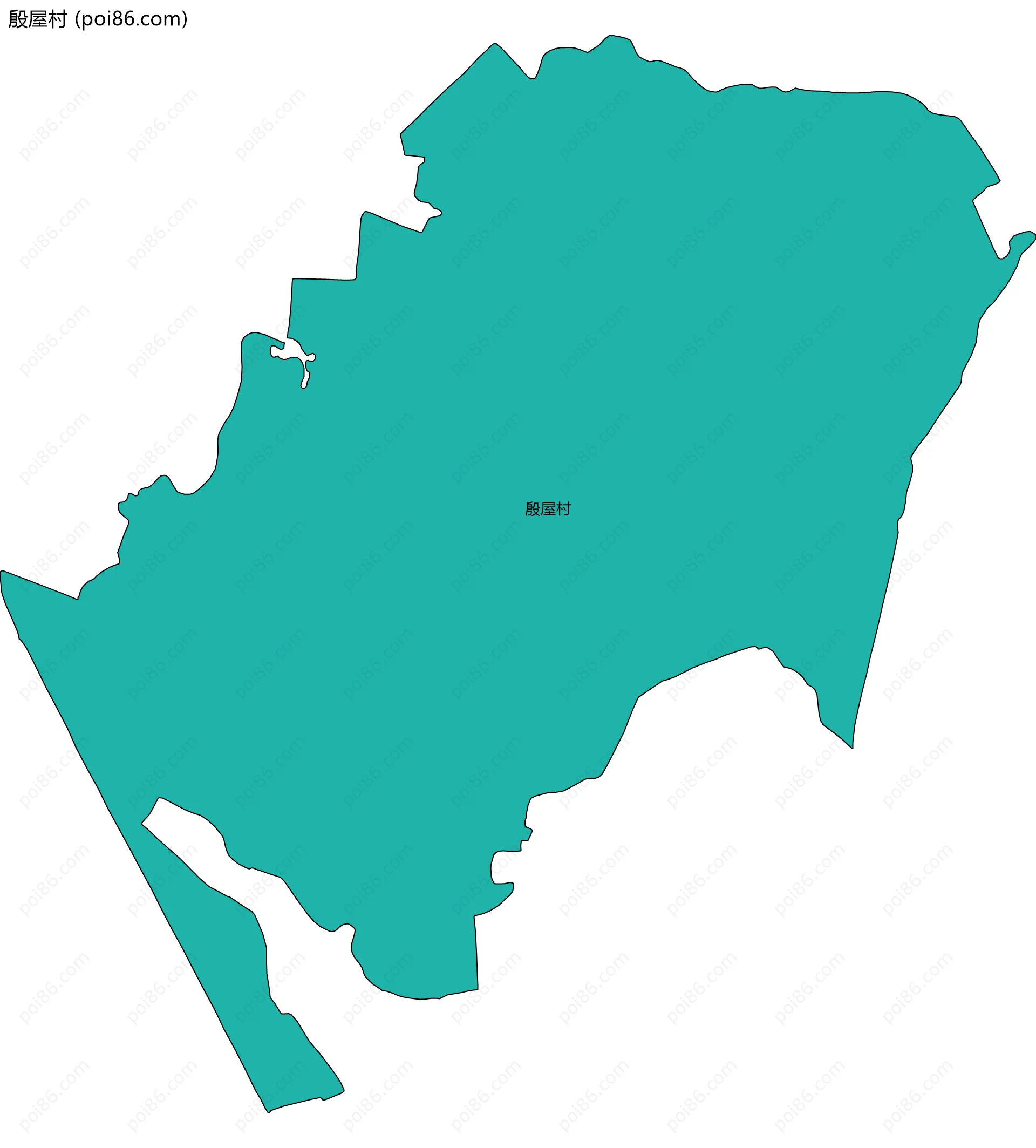 殷屋村边界地图