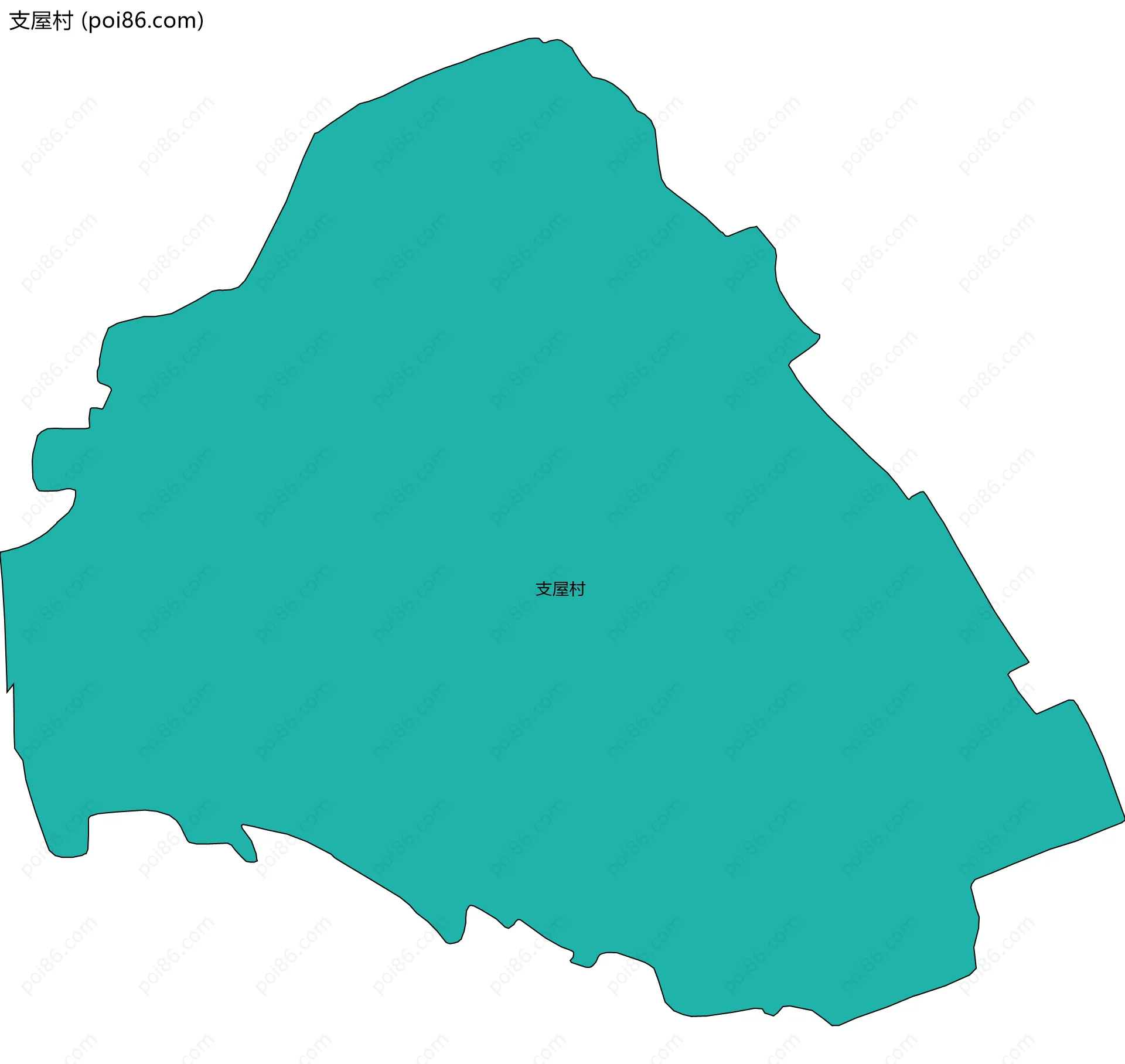 支屋村边界地图