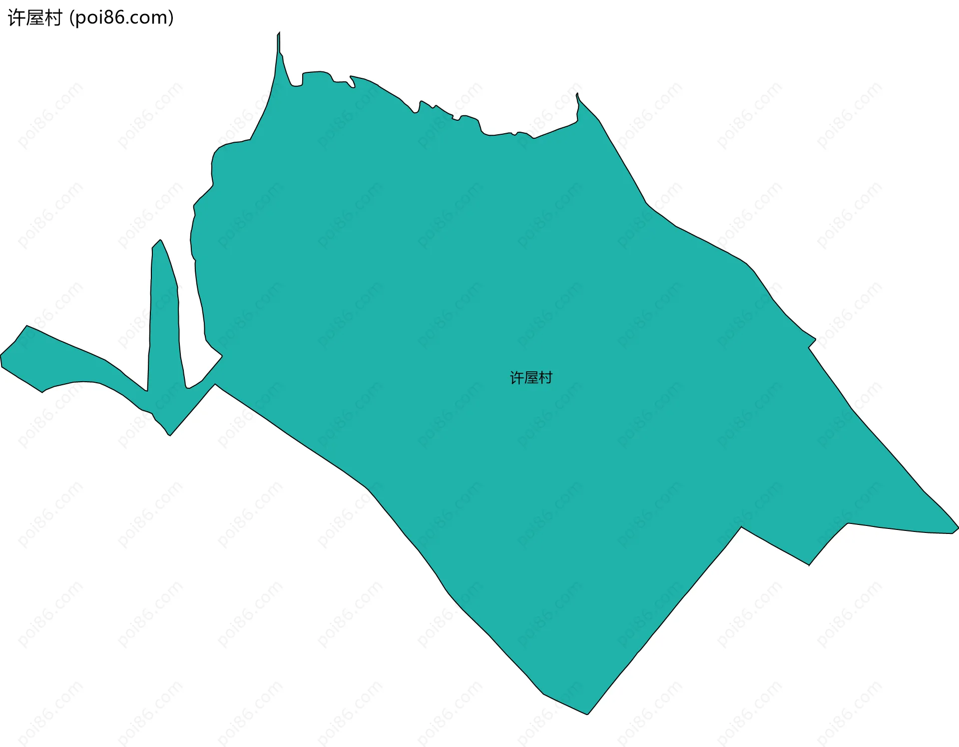 许屋村边界地图