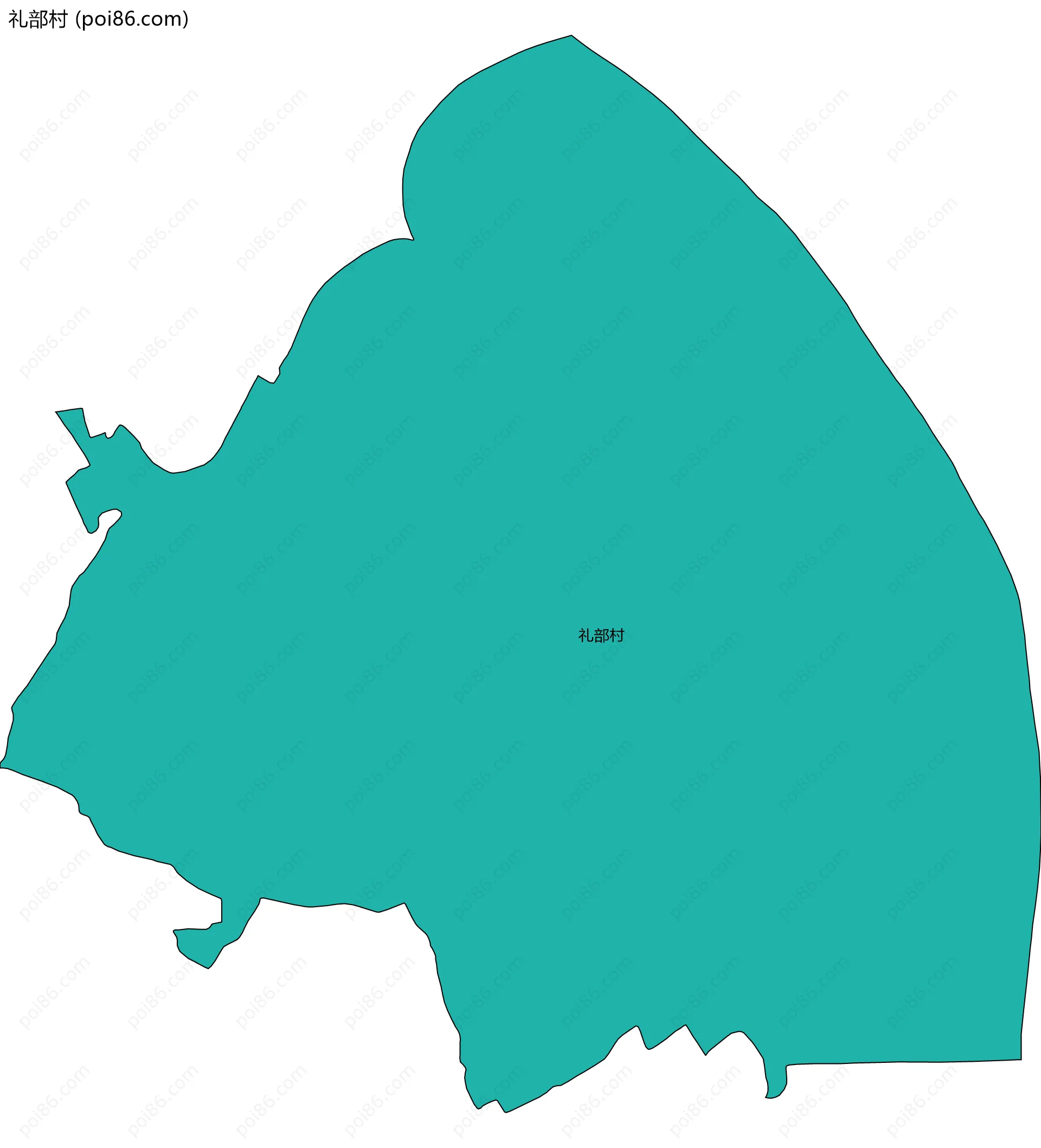 礼部村边界地图