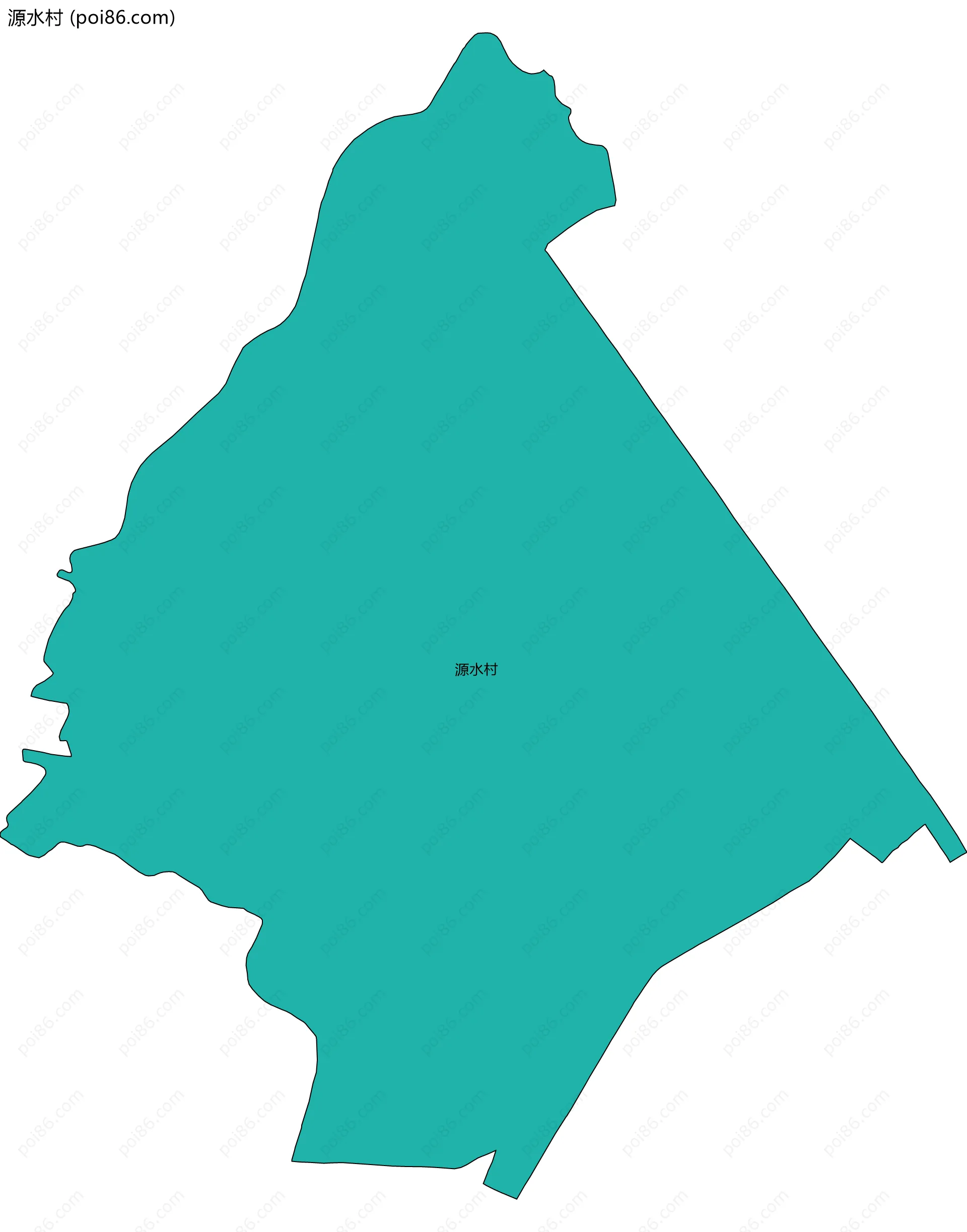 源水村边界地图