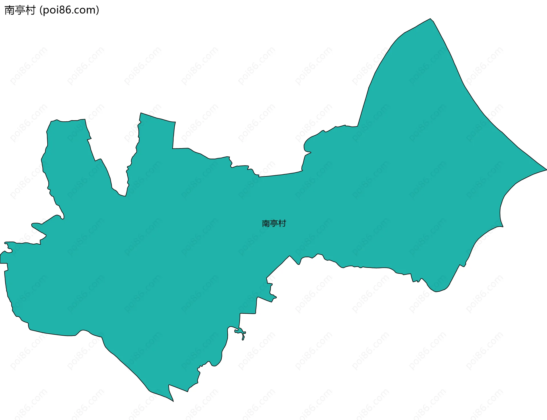 南亭村边界地图