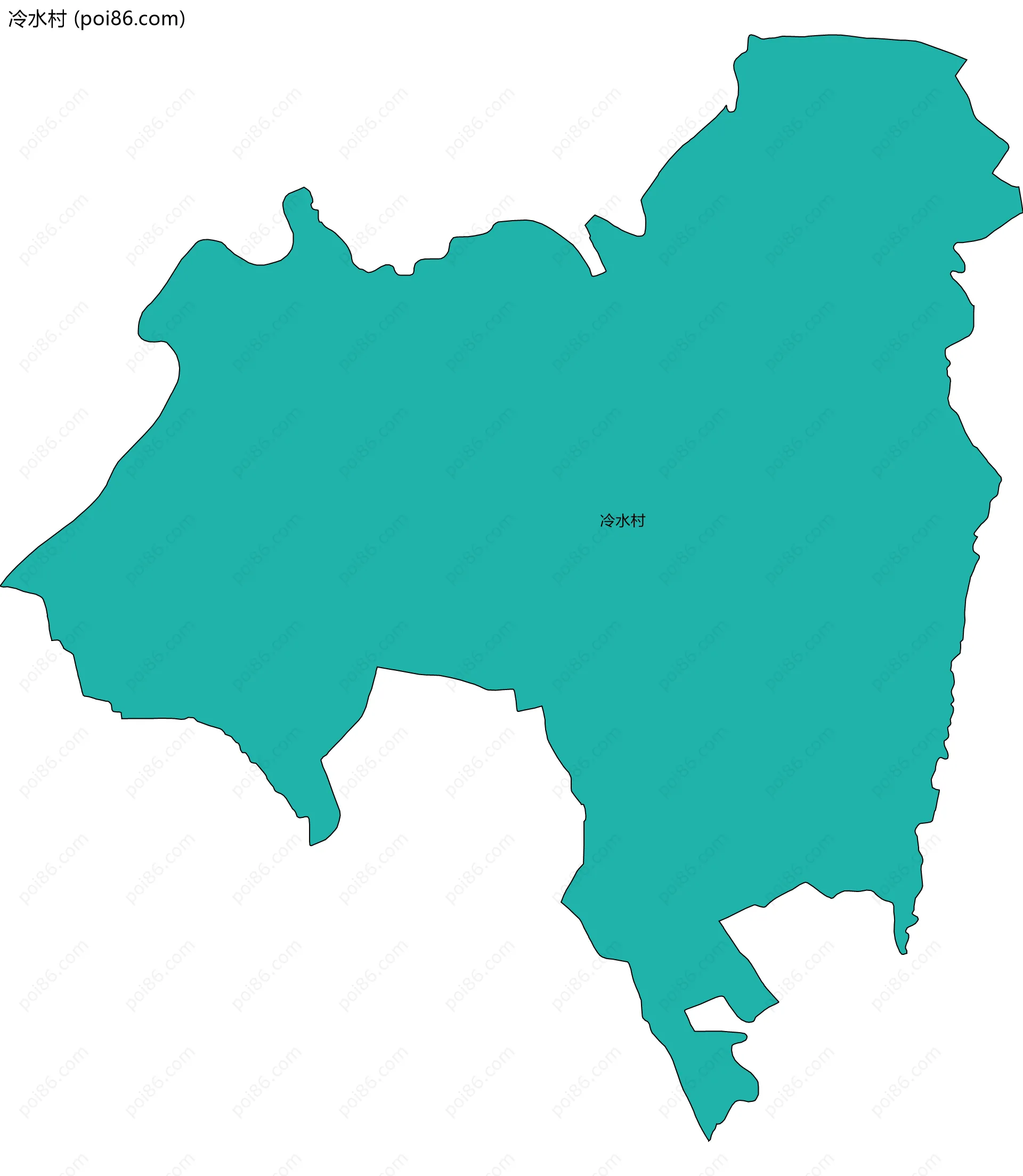 冷水村边界地图