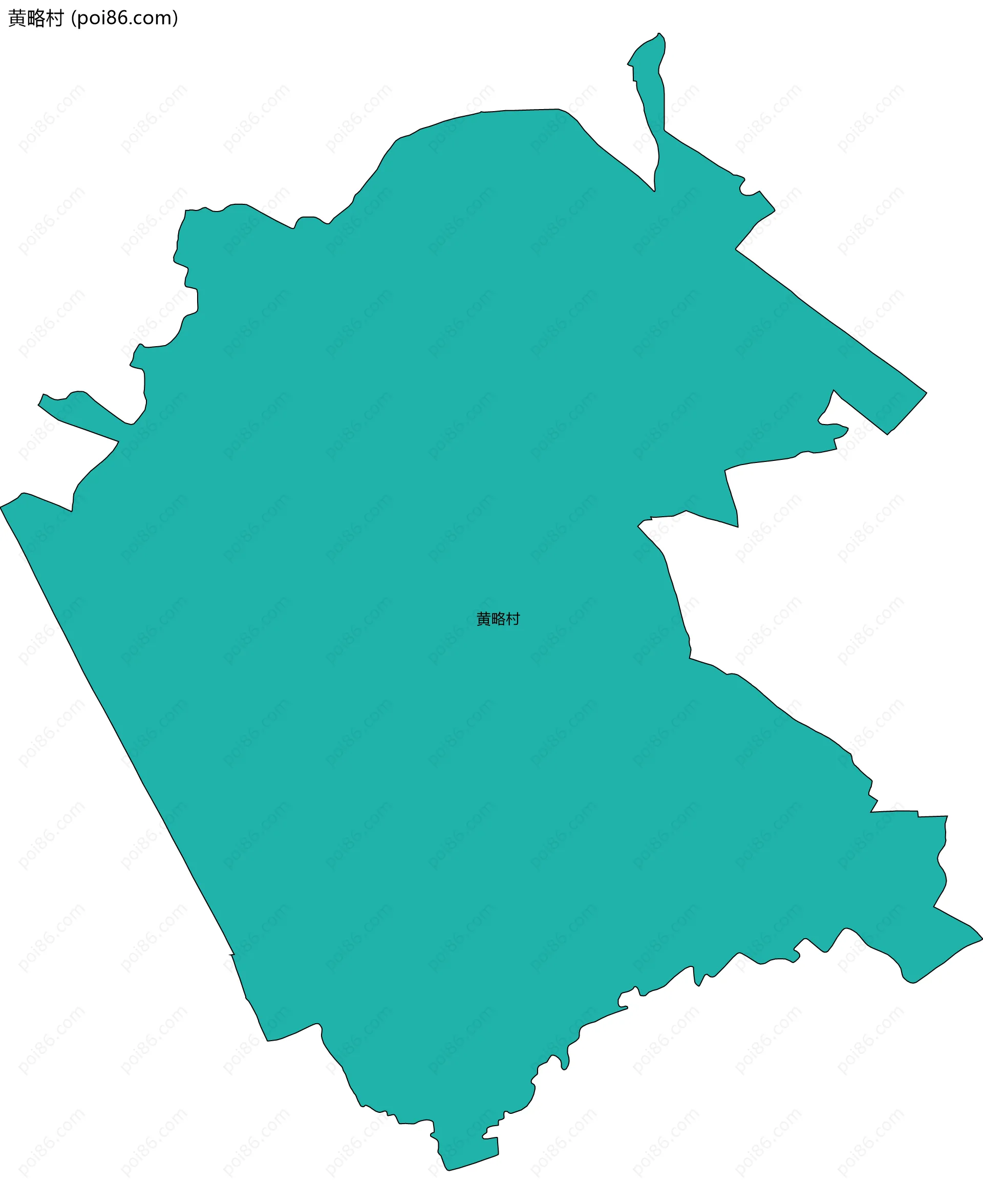 黄略村边界地图