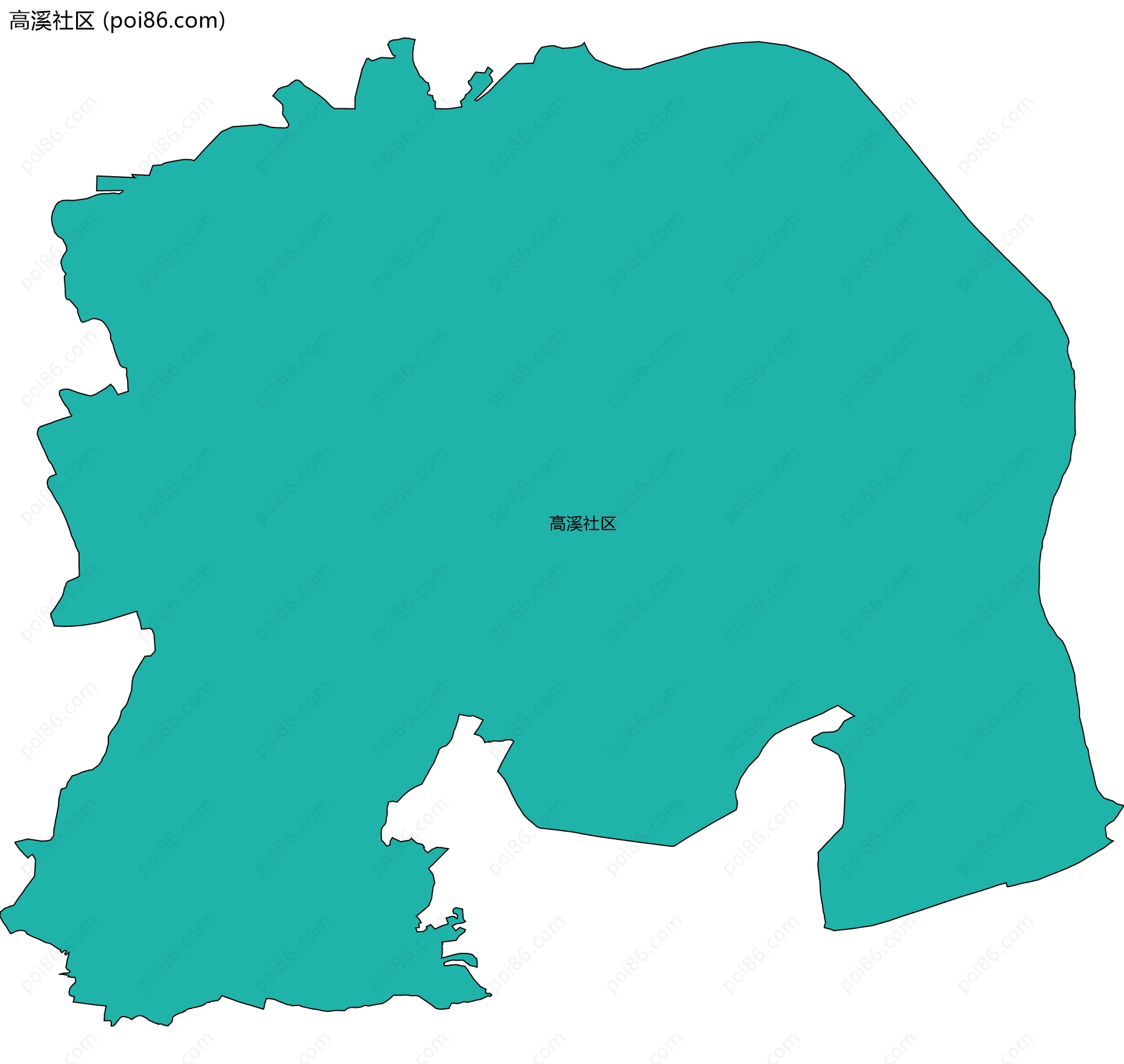 高溪社区边界地图