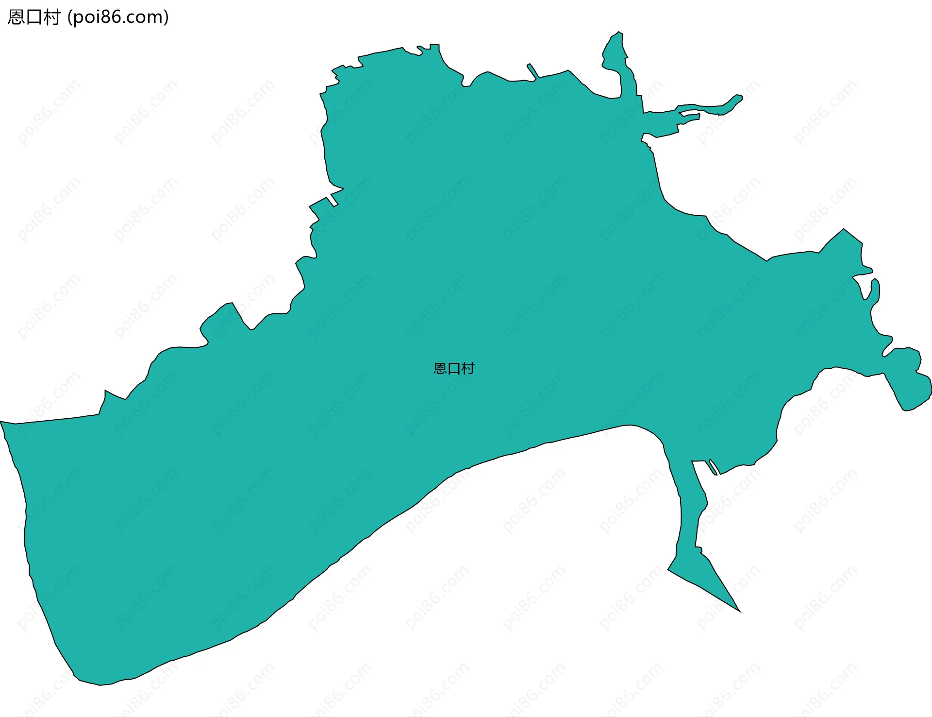 恩口村边界地图