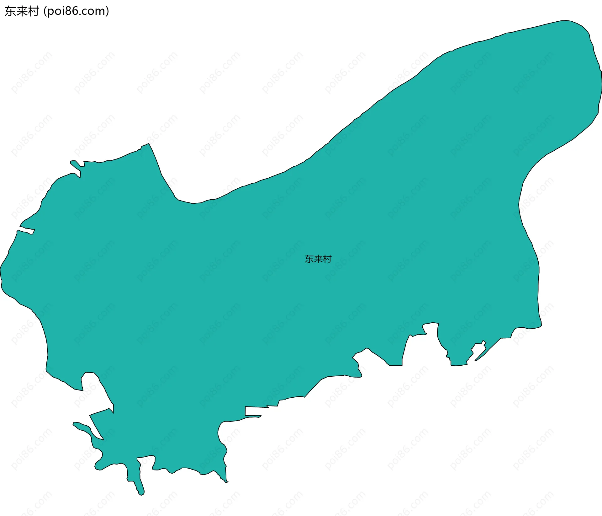 东来村边界地图