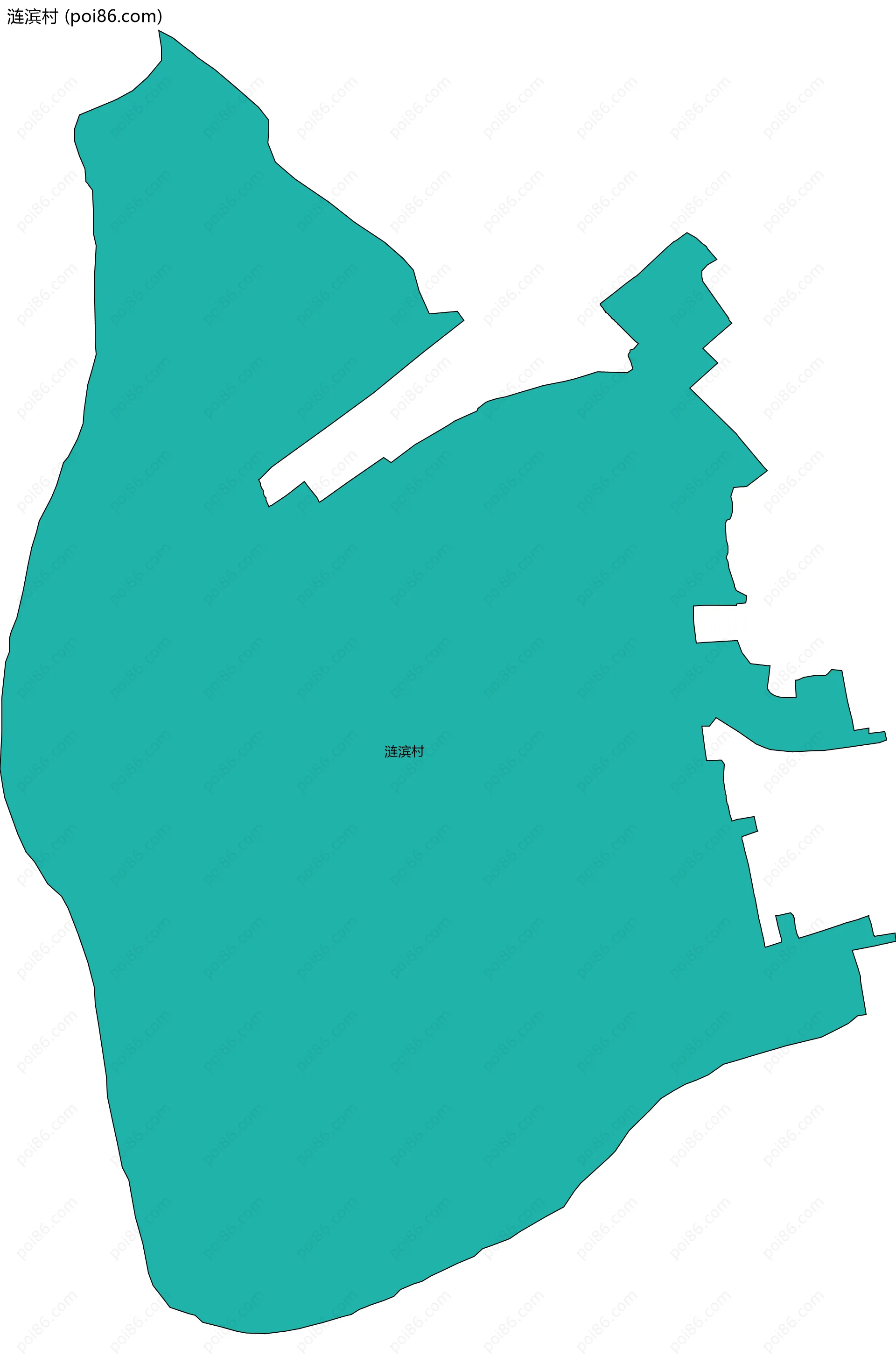 涟滨村边界地图