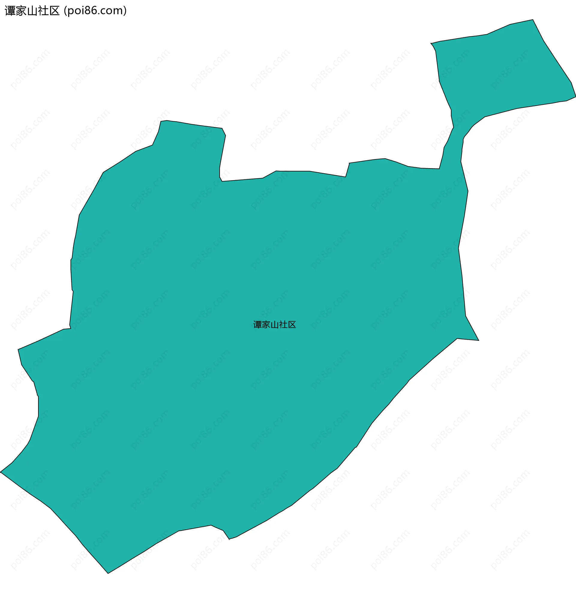谭家山社区边界地图