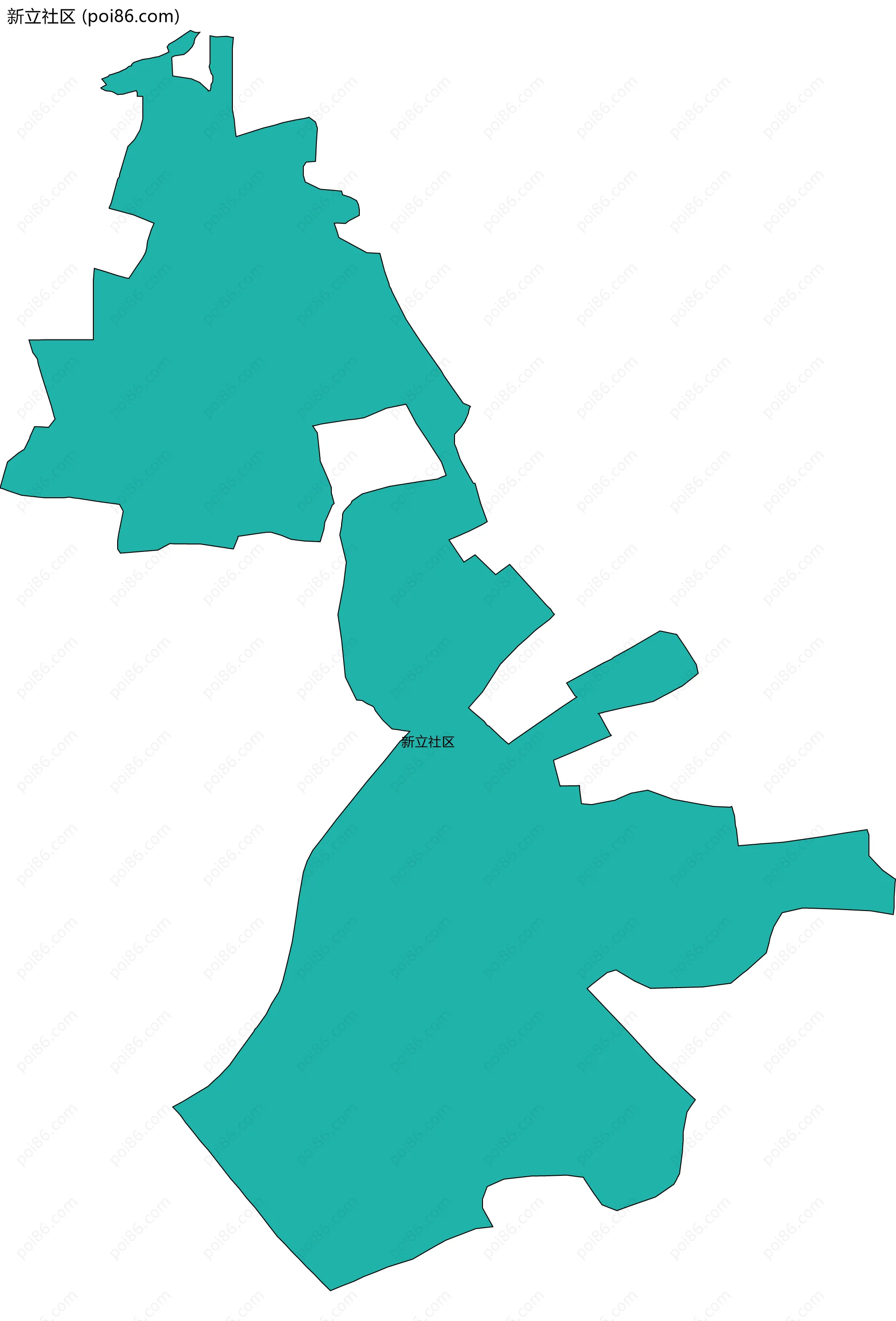 新立社区边界地图