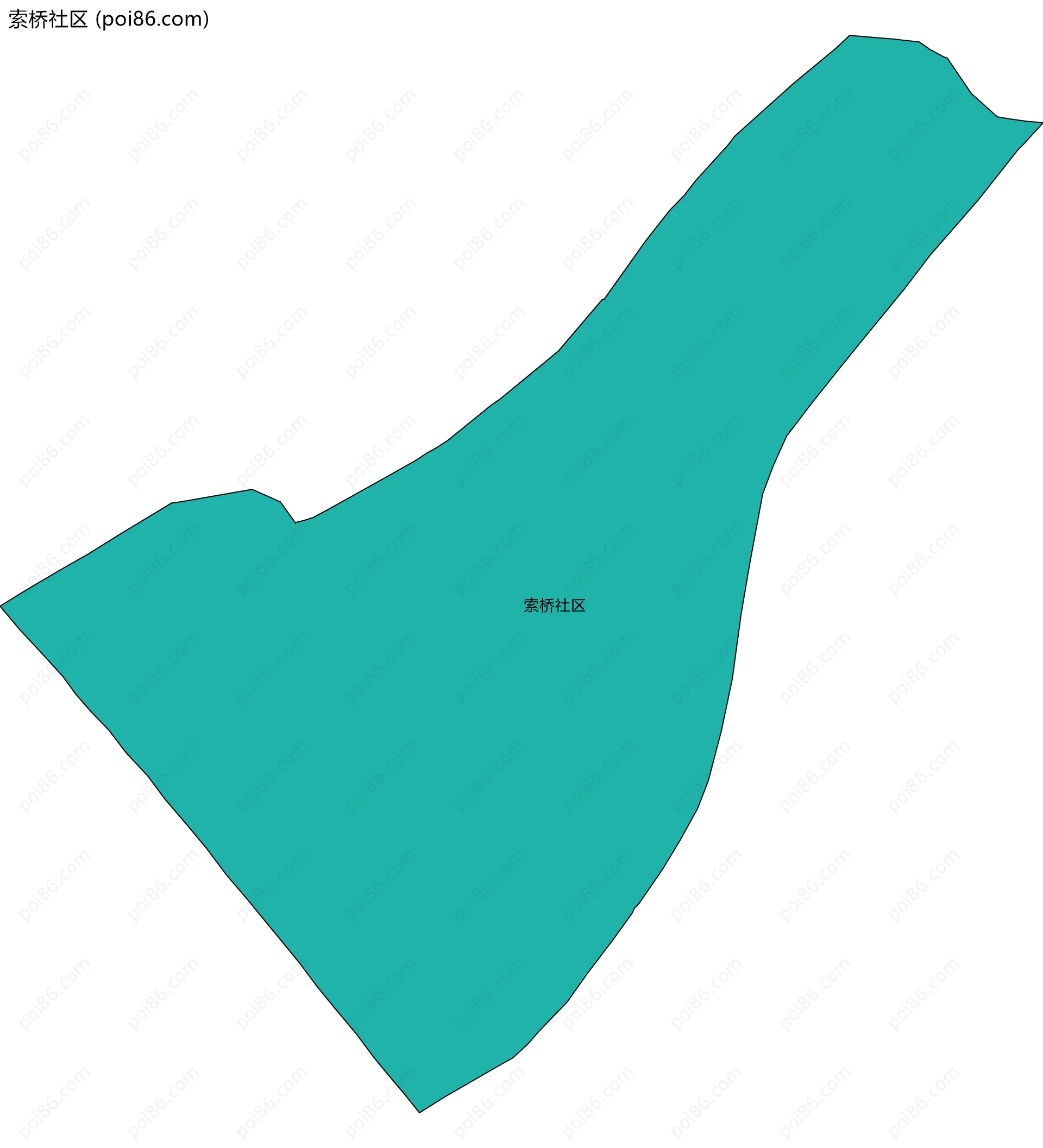 索桥社区边界地图