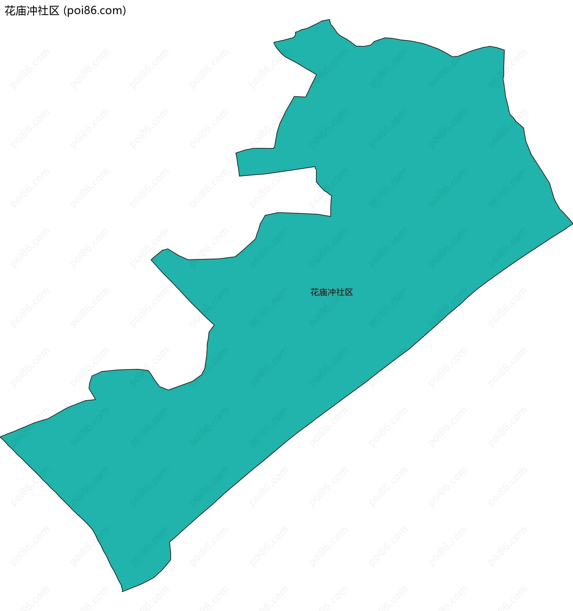 花庙冲社区边界地图