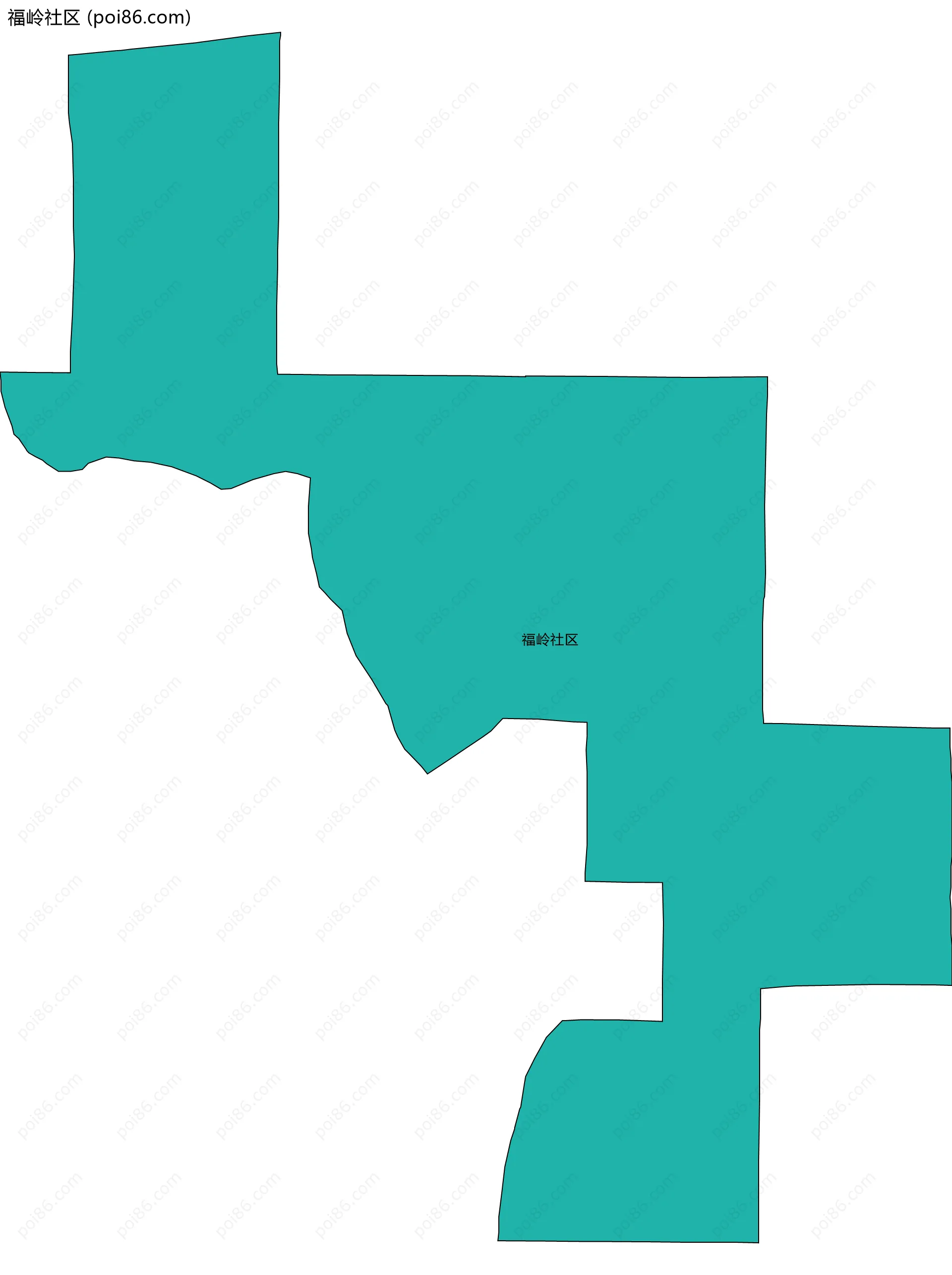 福岭社区边界地图