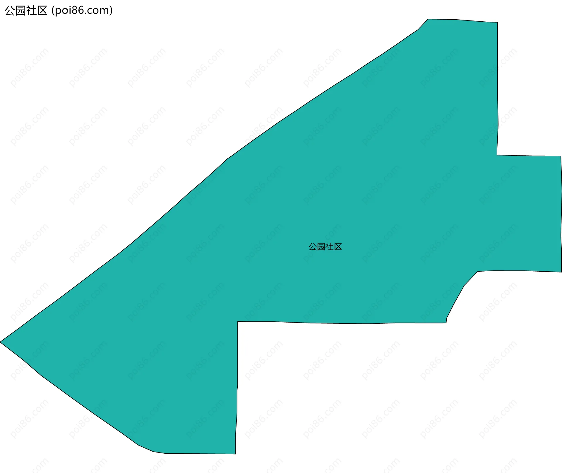 公园社区边界地图