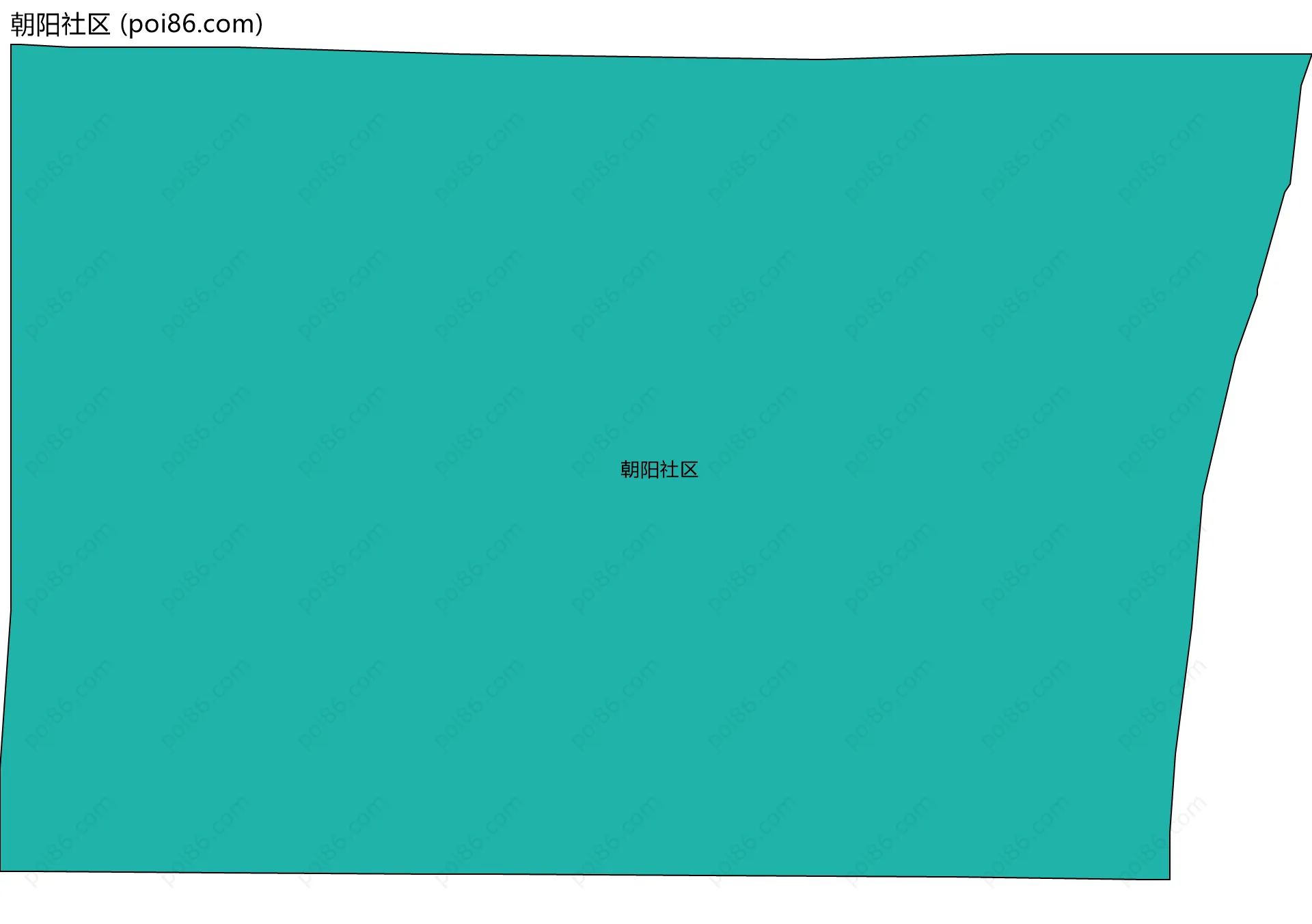 朝阳社区边界地图