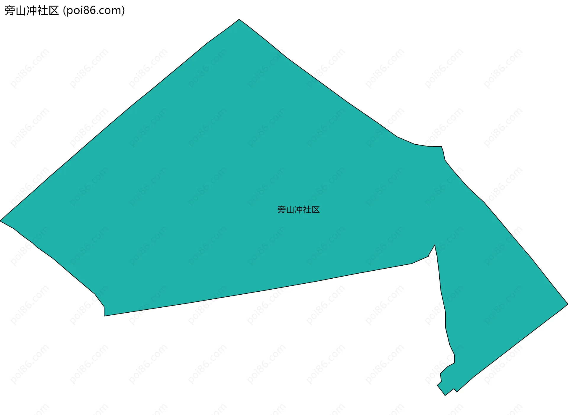 旁山冲社区边界地图