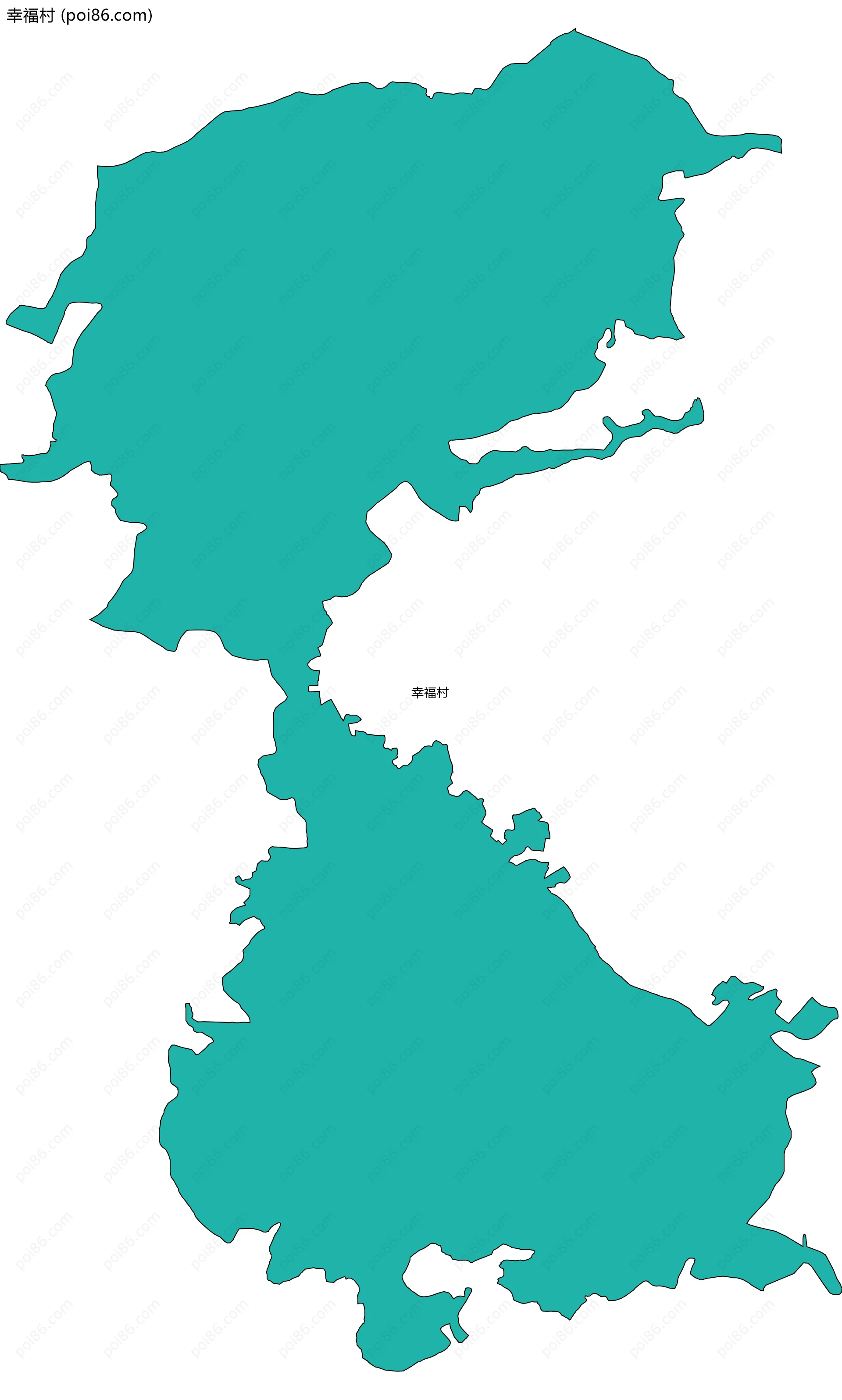 幸福村边界地图
