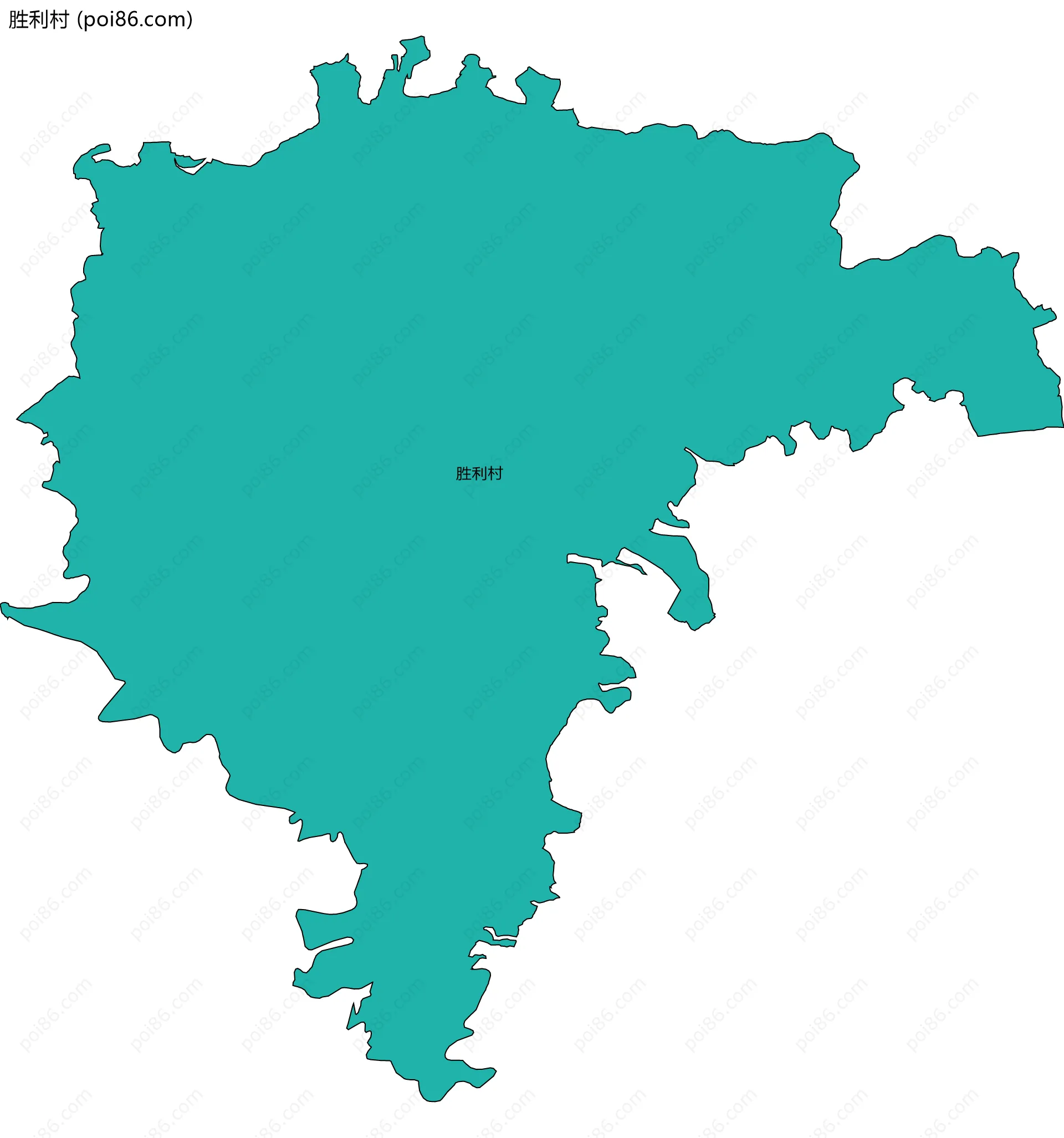 胜利村边界地图