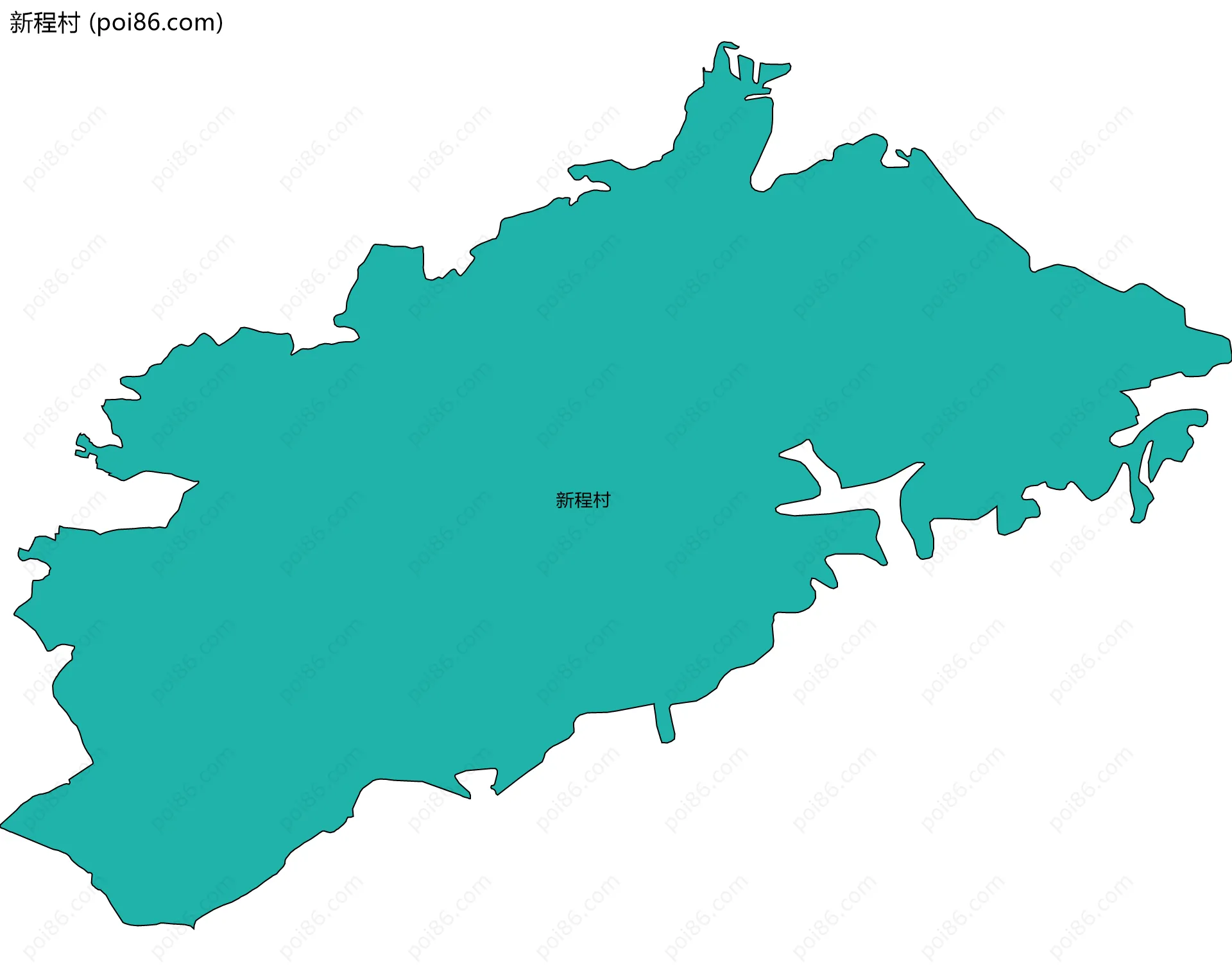 新程村边界地图