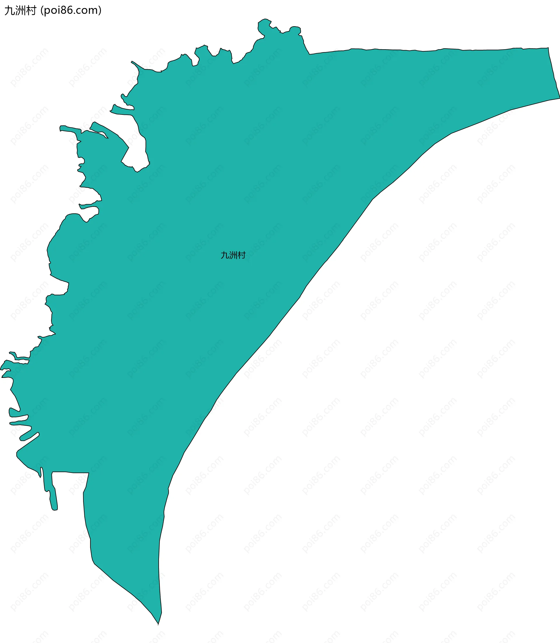 九洲村边界地图