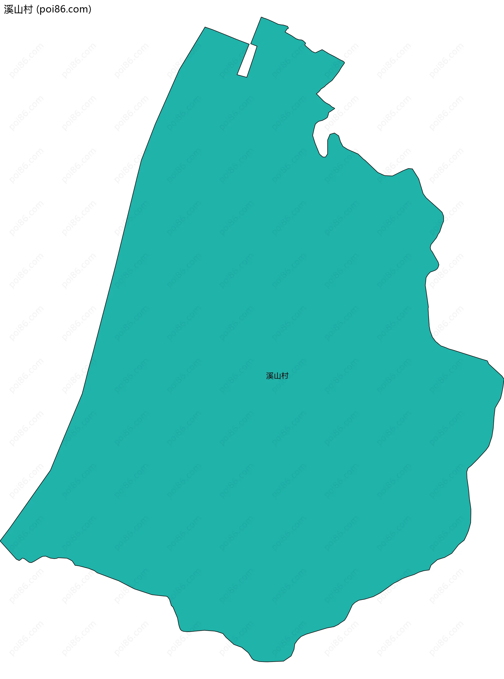 溪山村边界地图