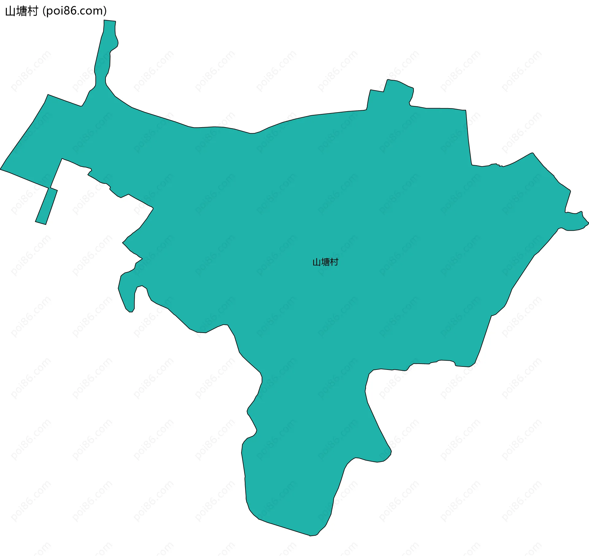 山塘村边界地图