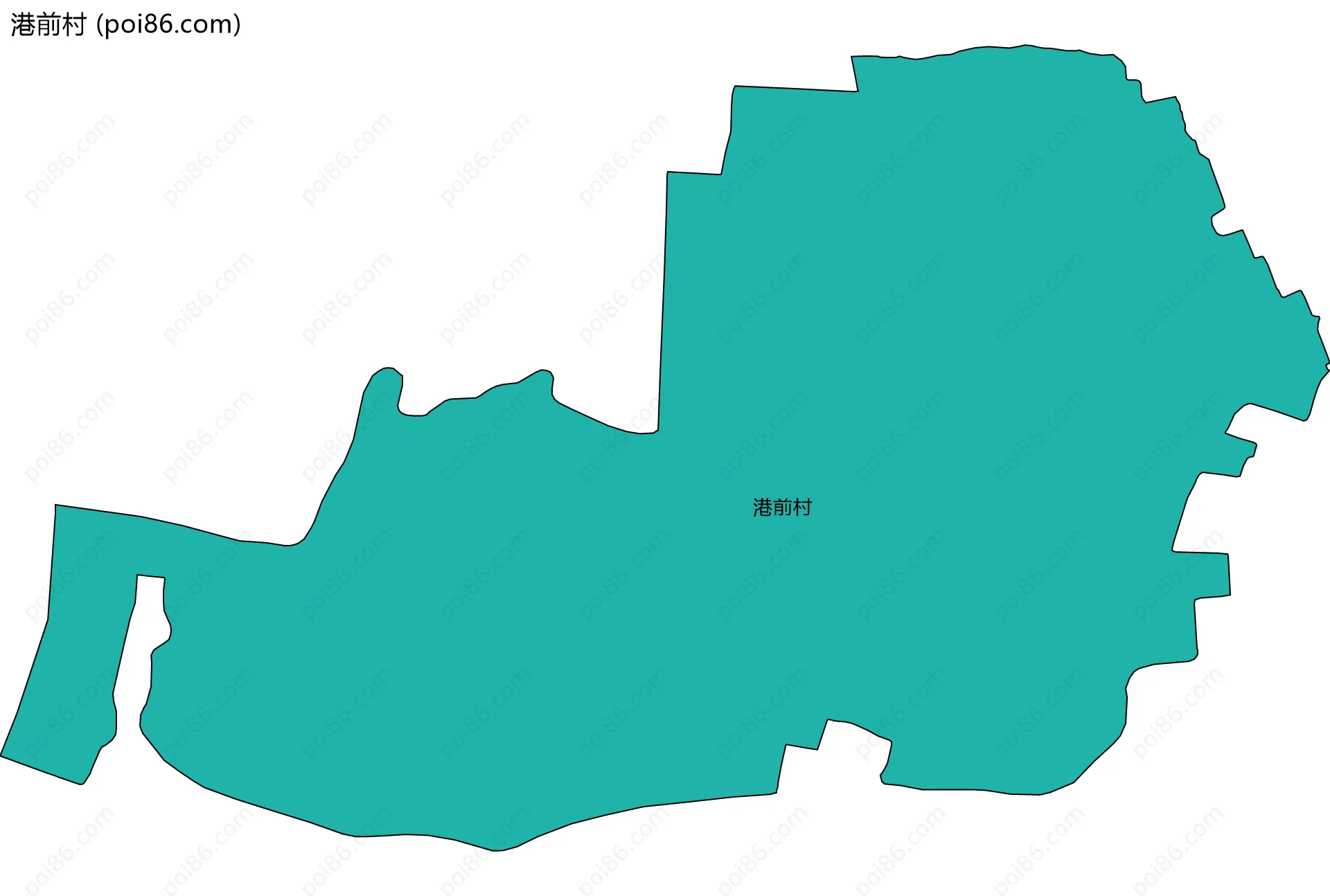 港前村边界地图