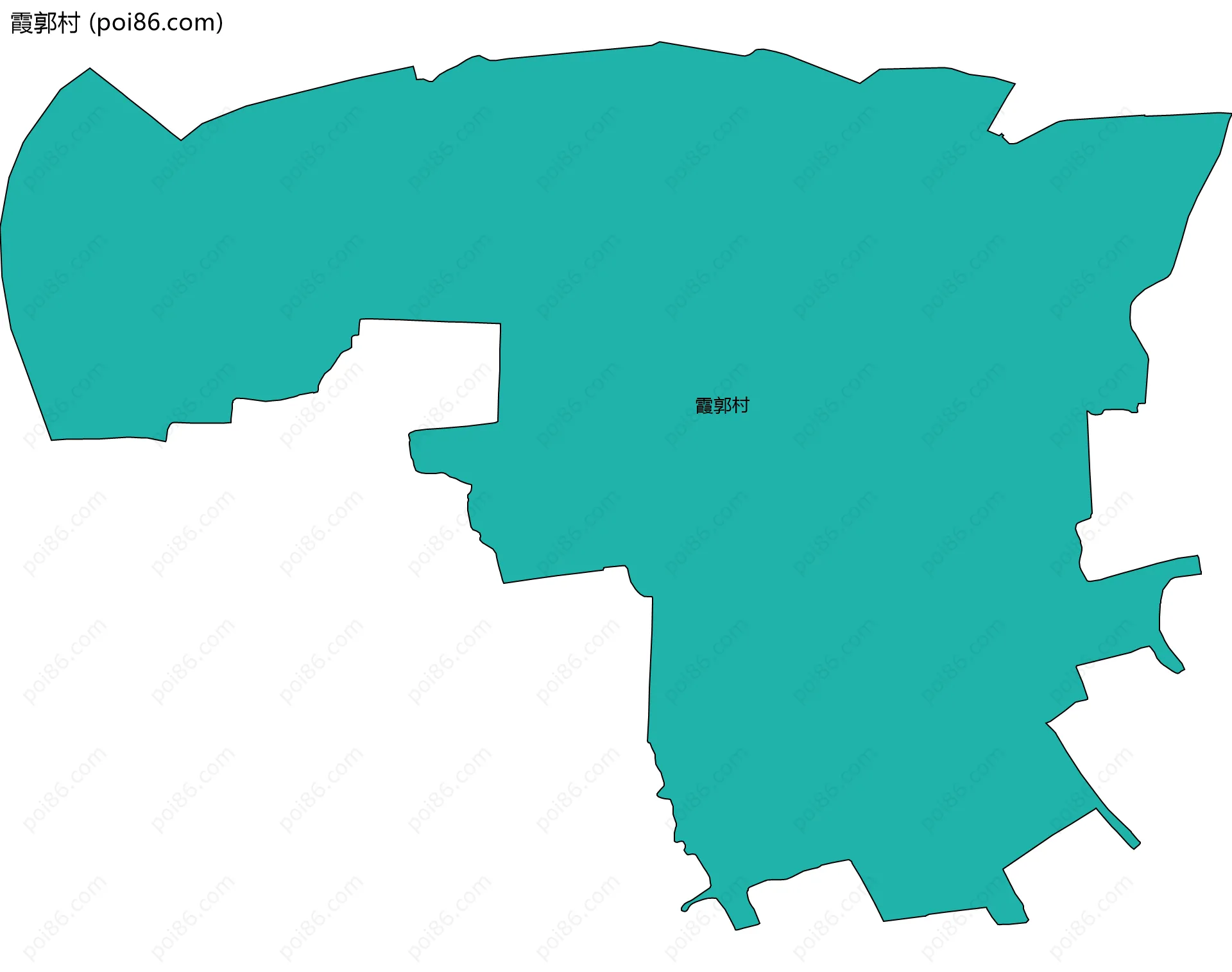 霞郭村边界地图