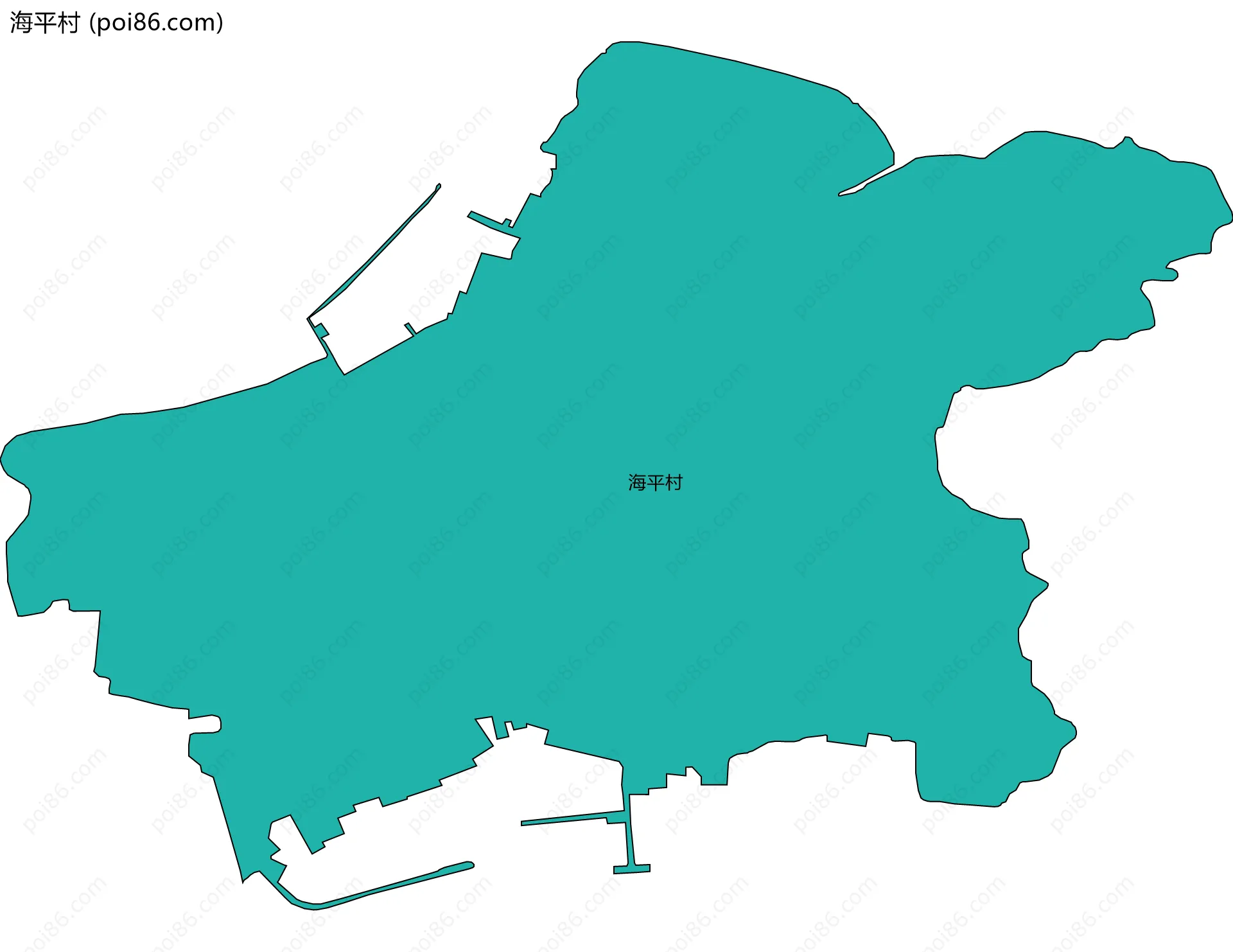 海平村边界地图