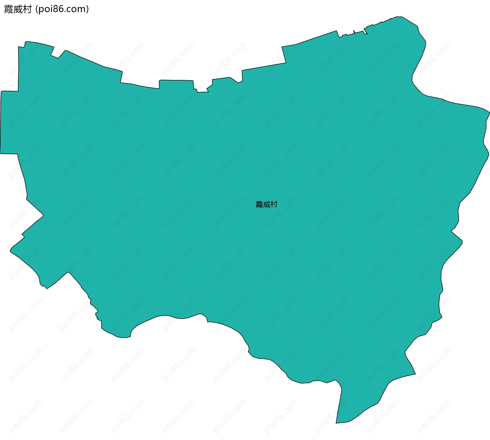 霞威村边界地图