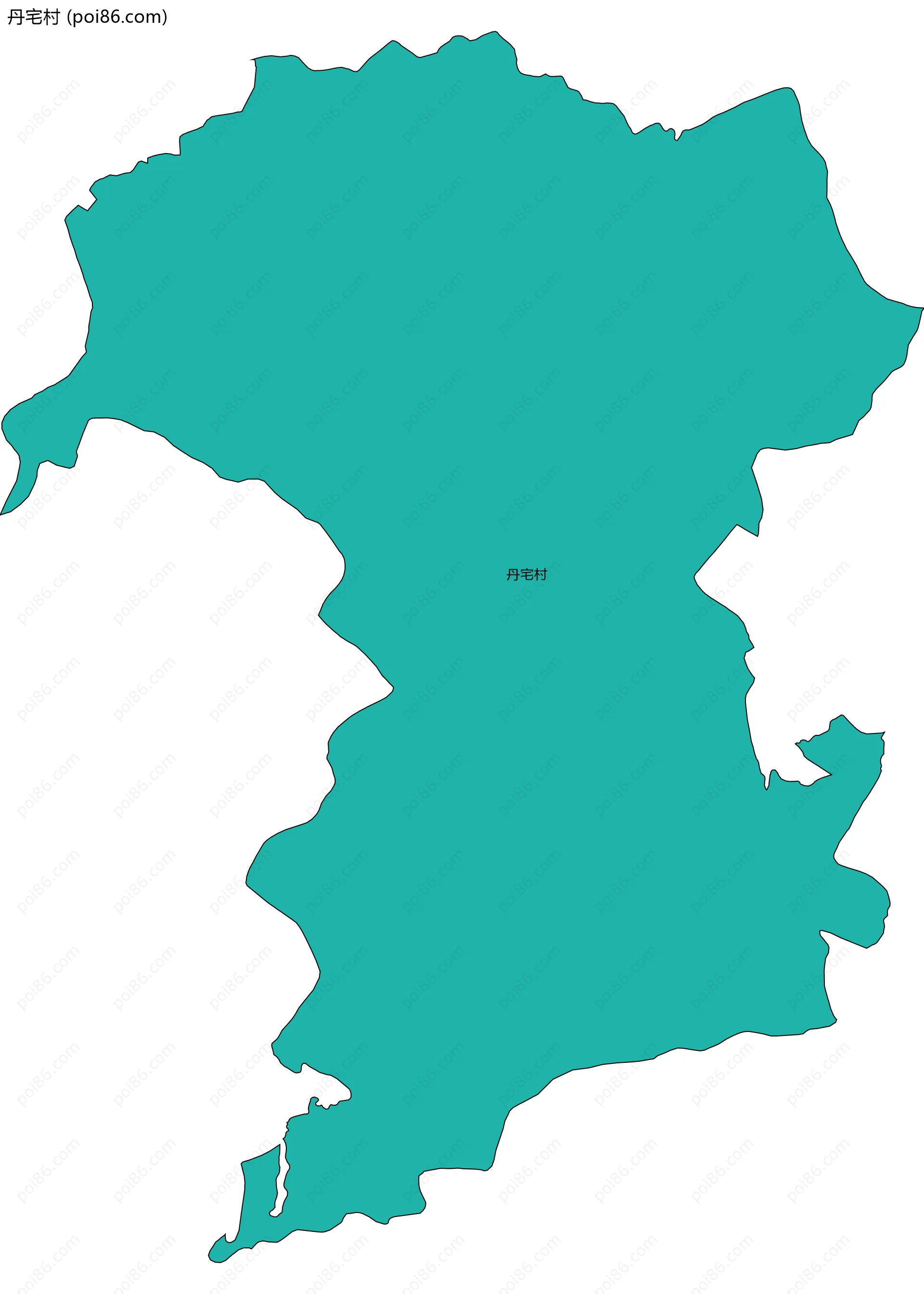 丹宅村边界地图