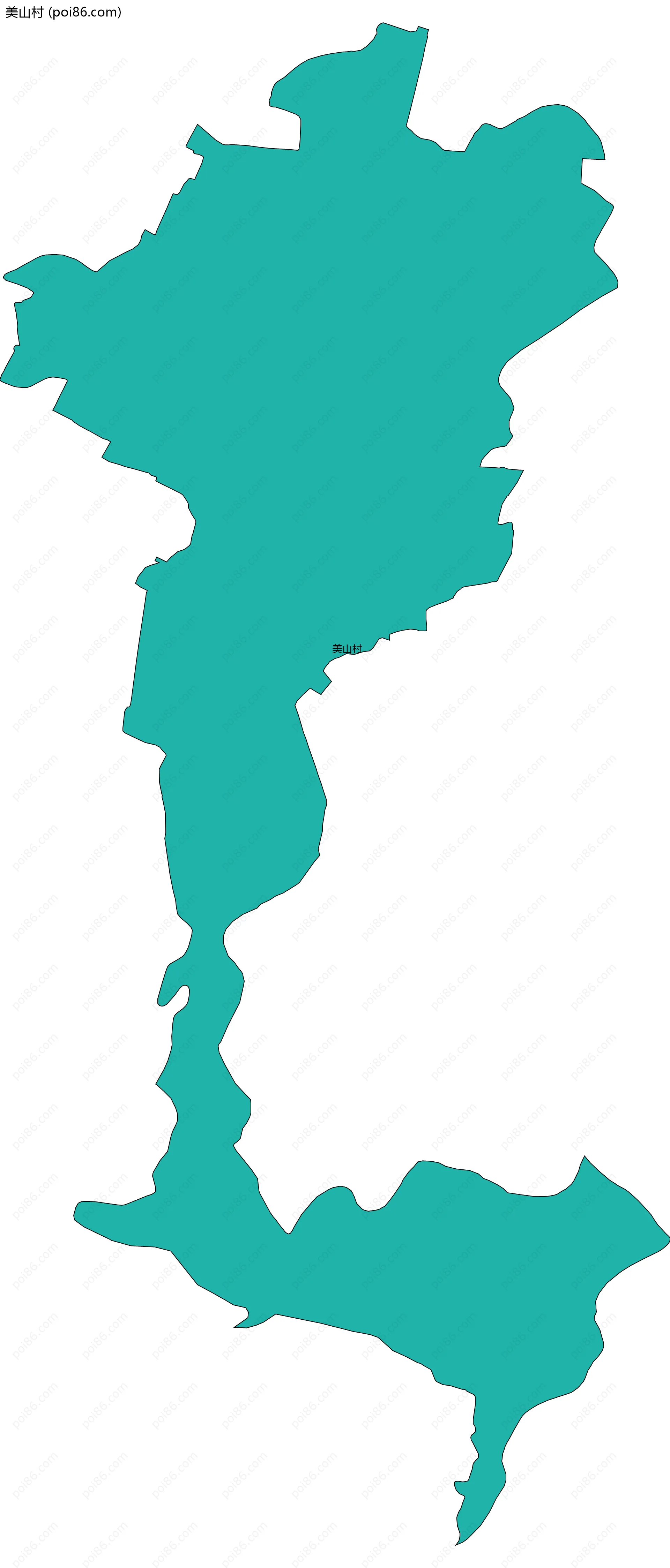 美山村边界地图