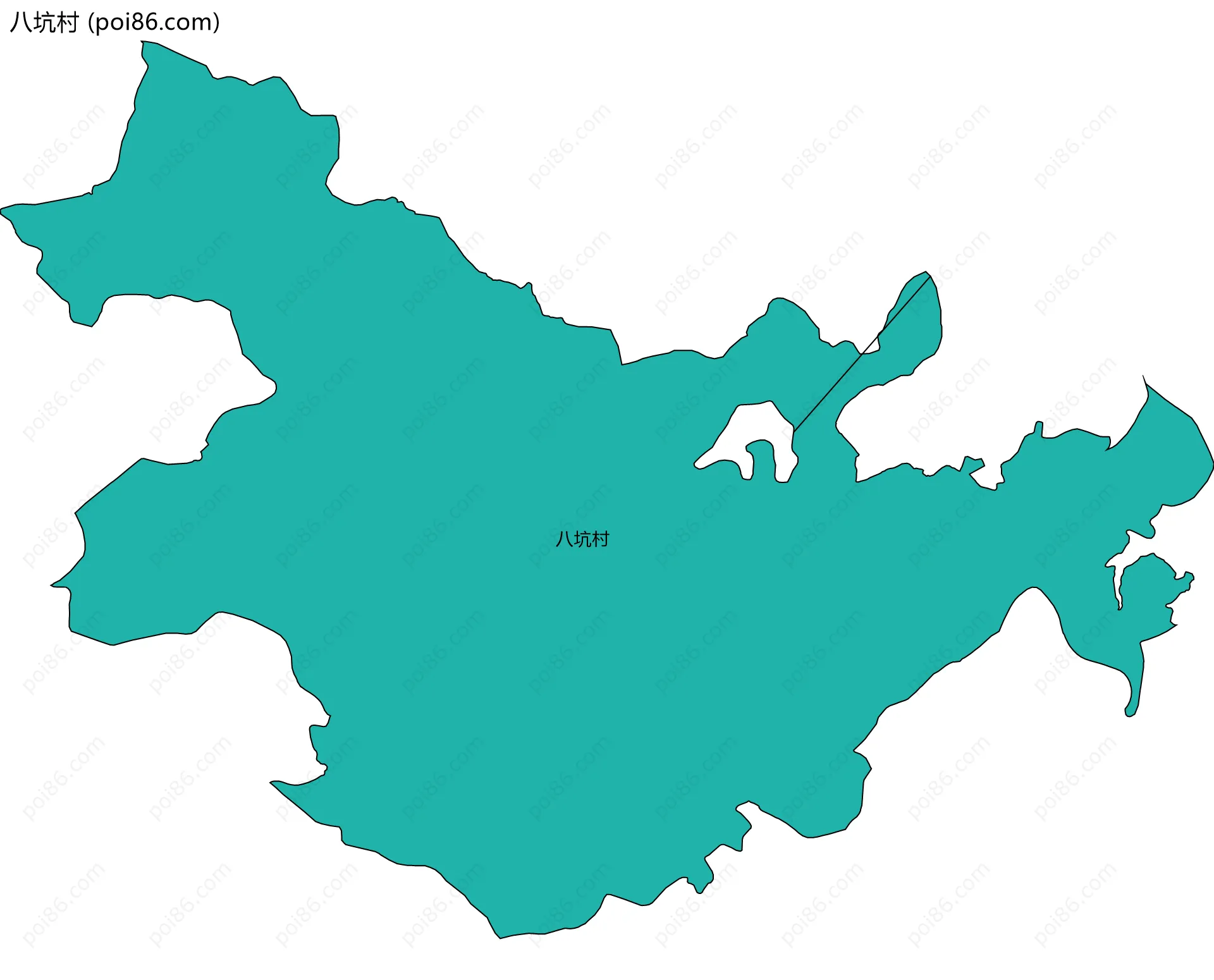八坑村边界地图