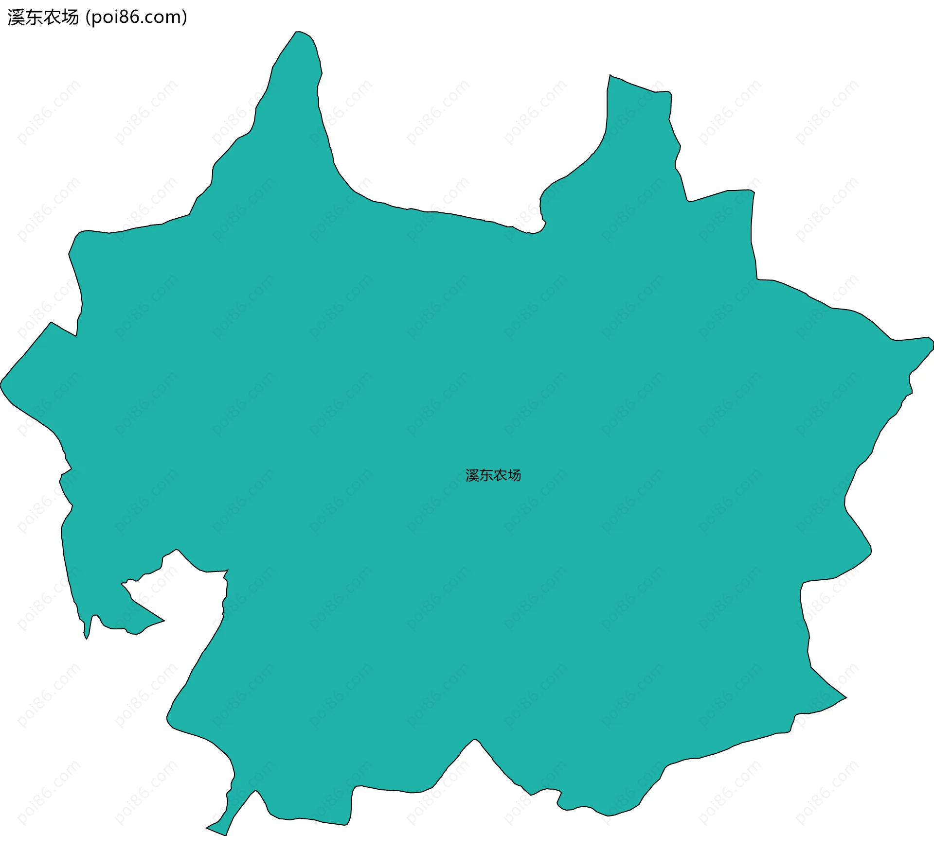 溪东农场边界地图