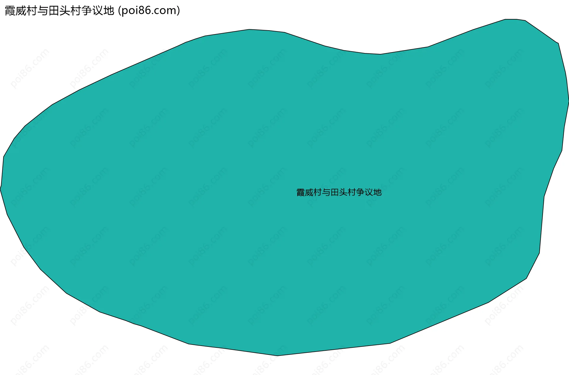 霞威村与田头村争议地边界地图