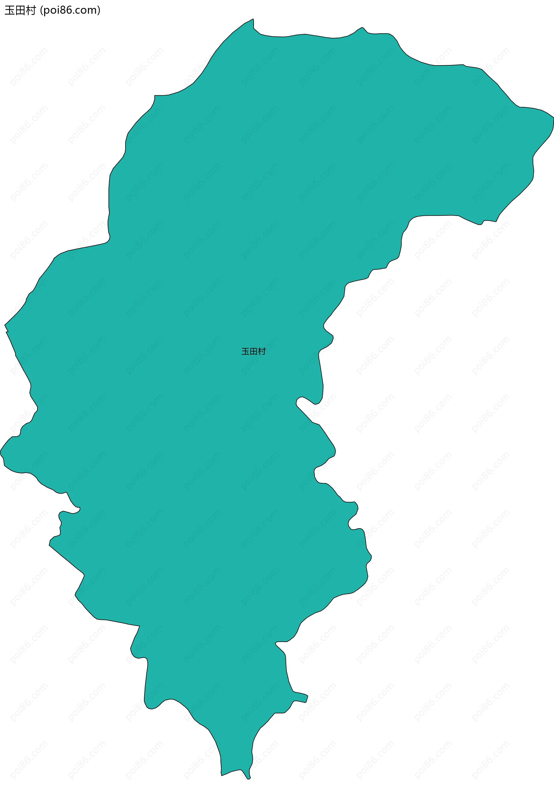 玉田村边界地图