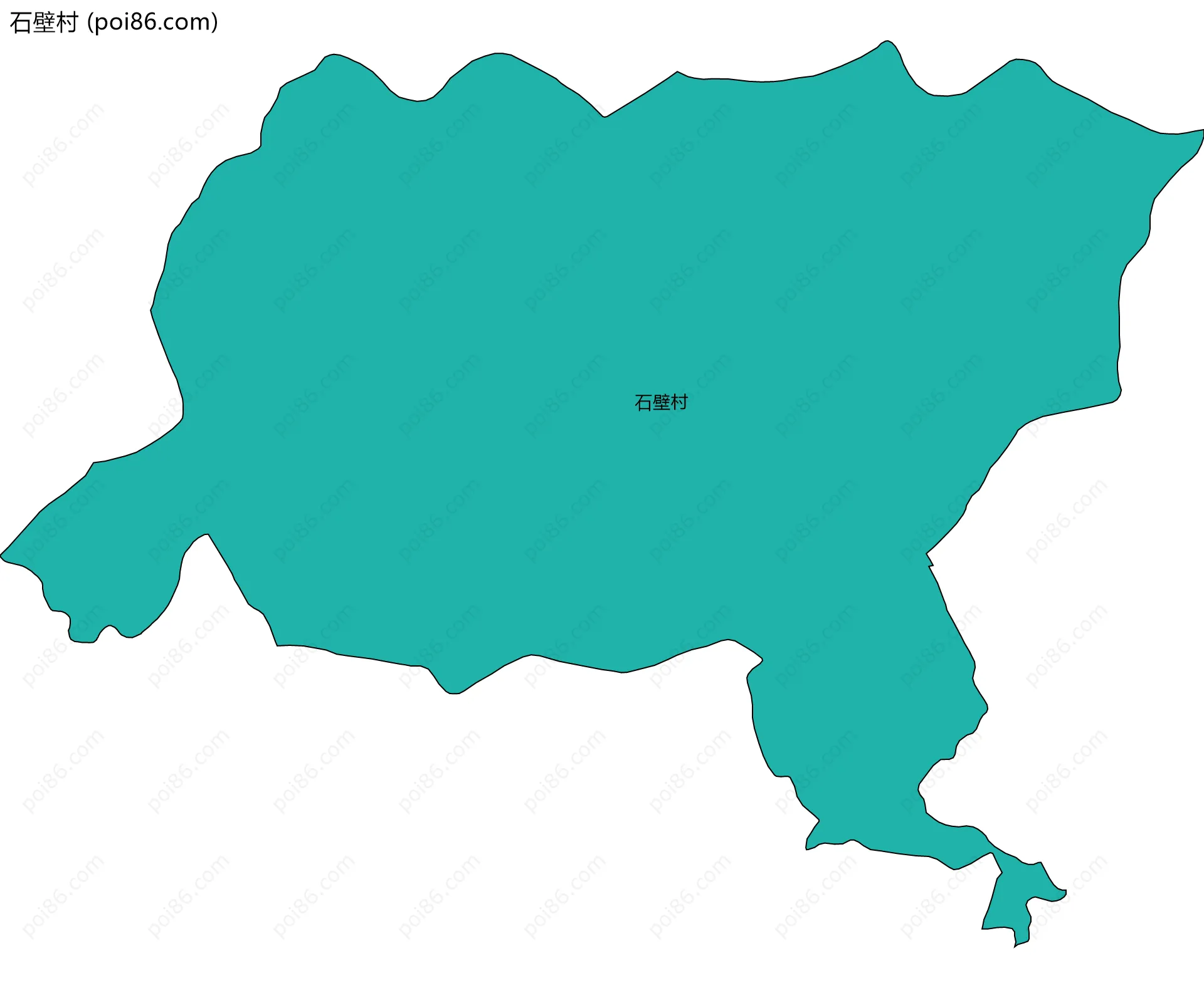 石壁村边界地图
