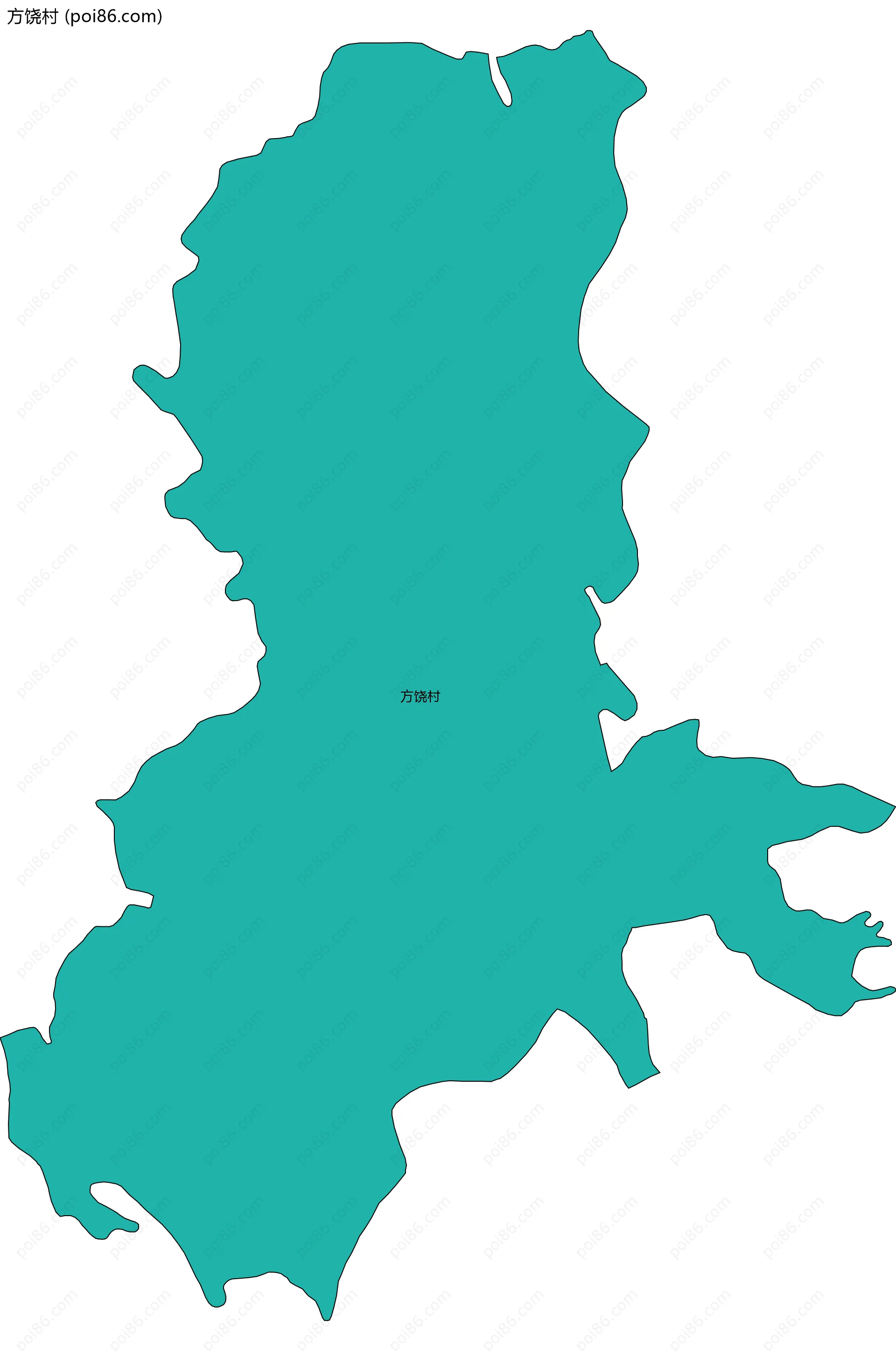 方饶村边界地图