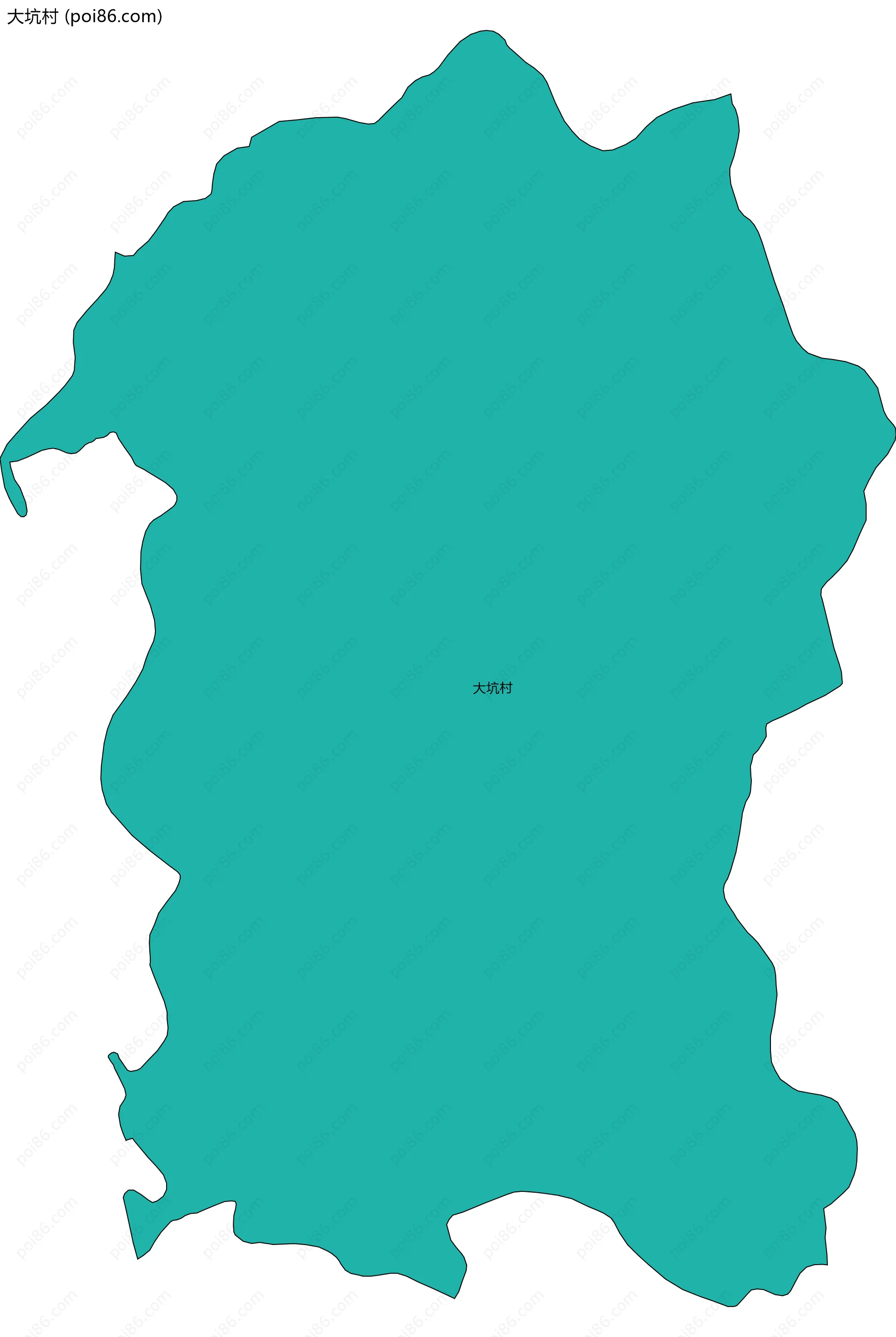 大坑村边界地图
