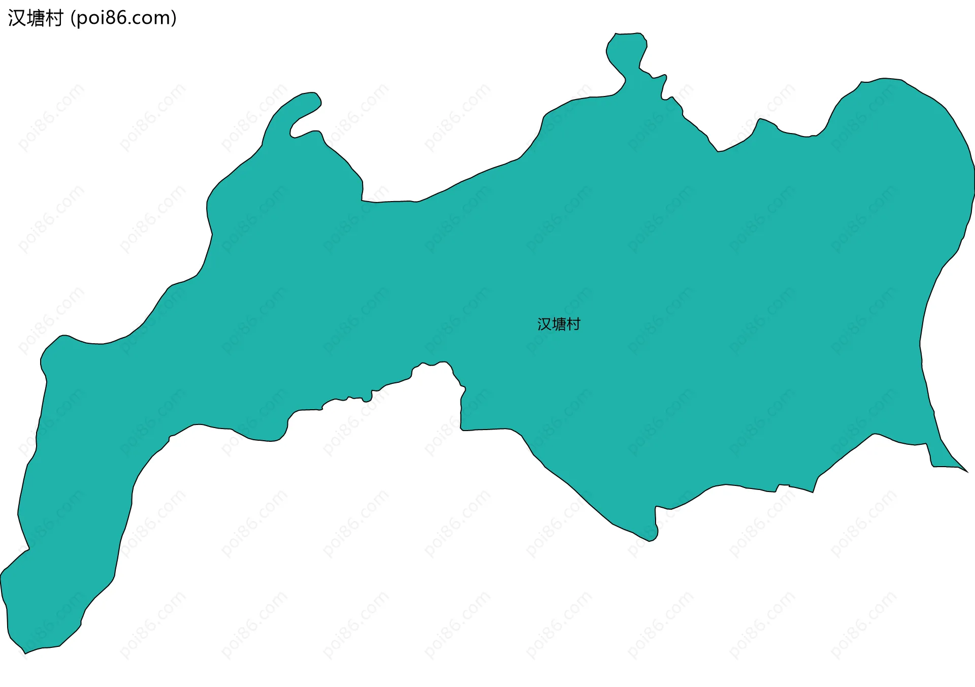 汉塘村边界地图
