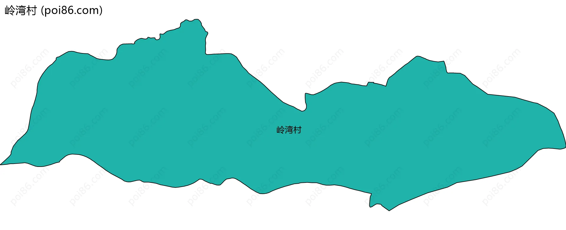 岭湾村边界地图