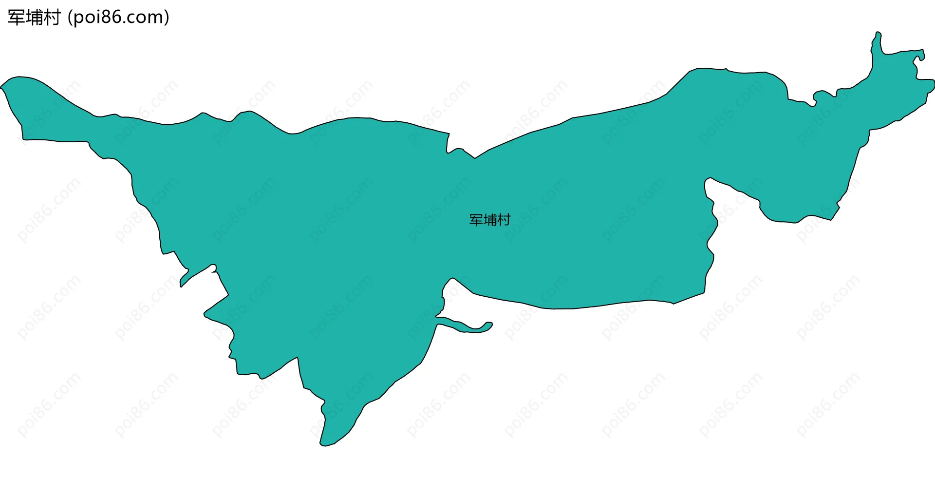 军埔村边界地图