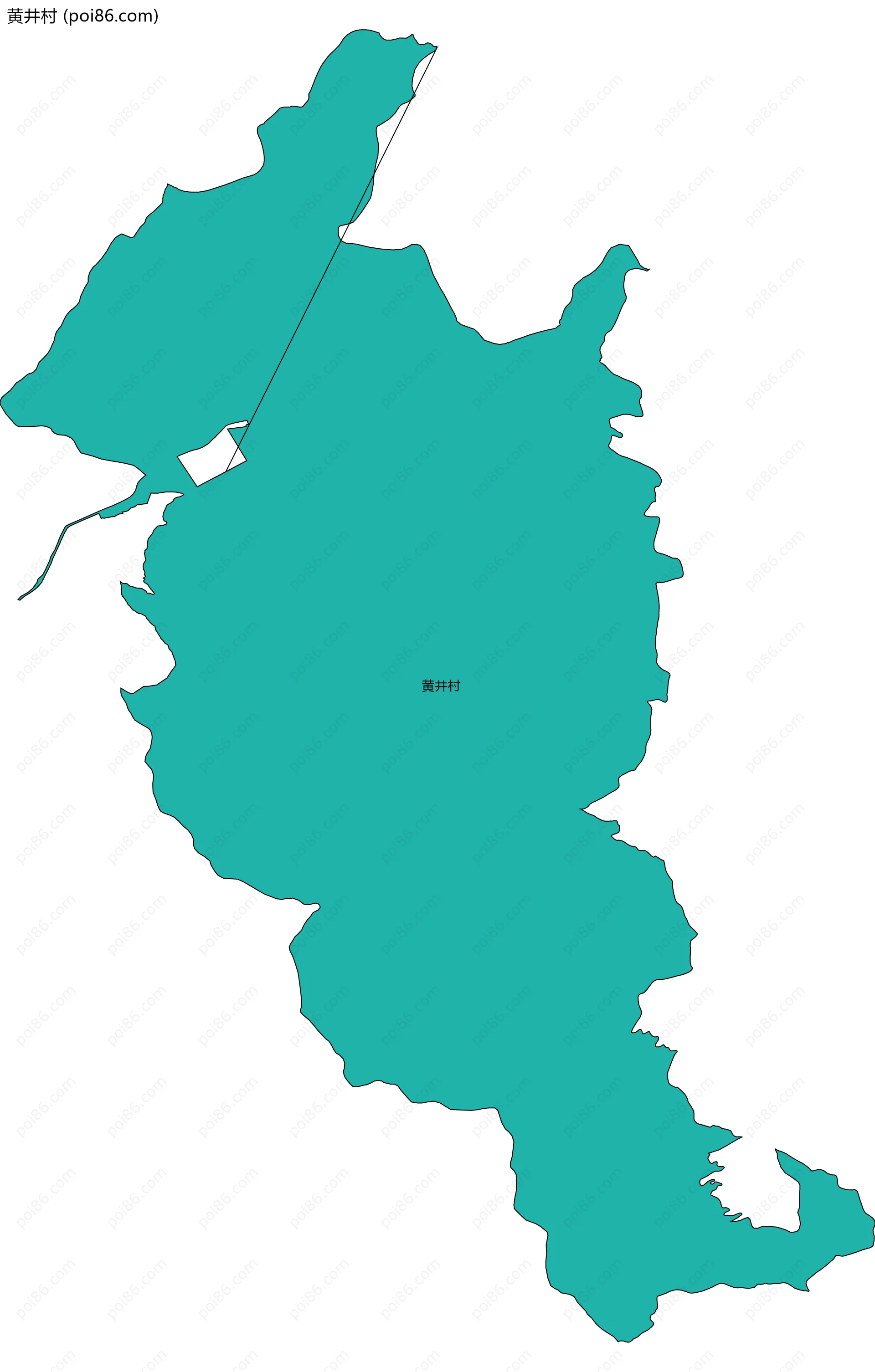 黄井村边界地图