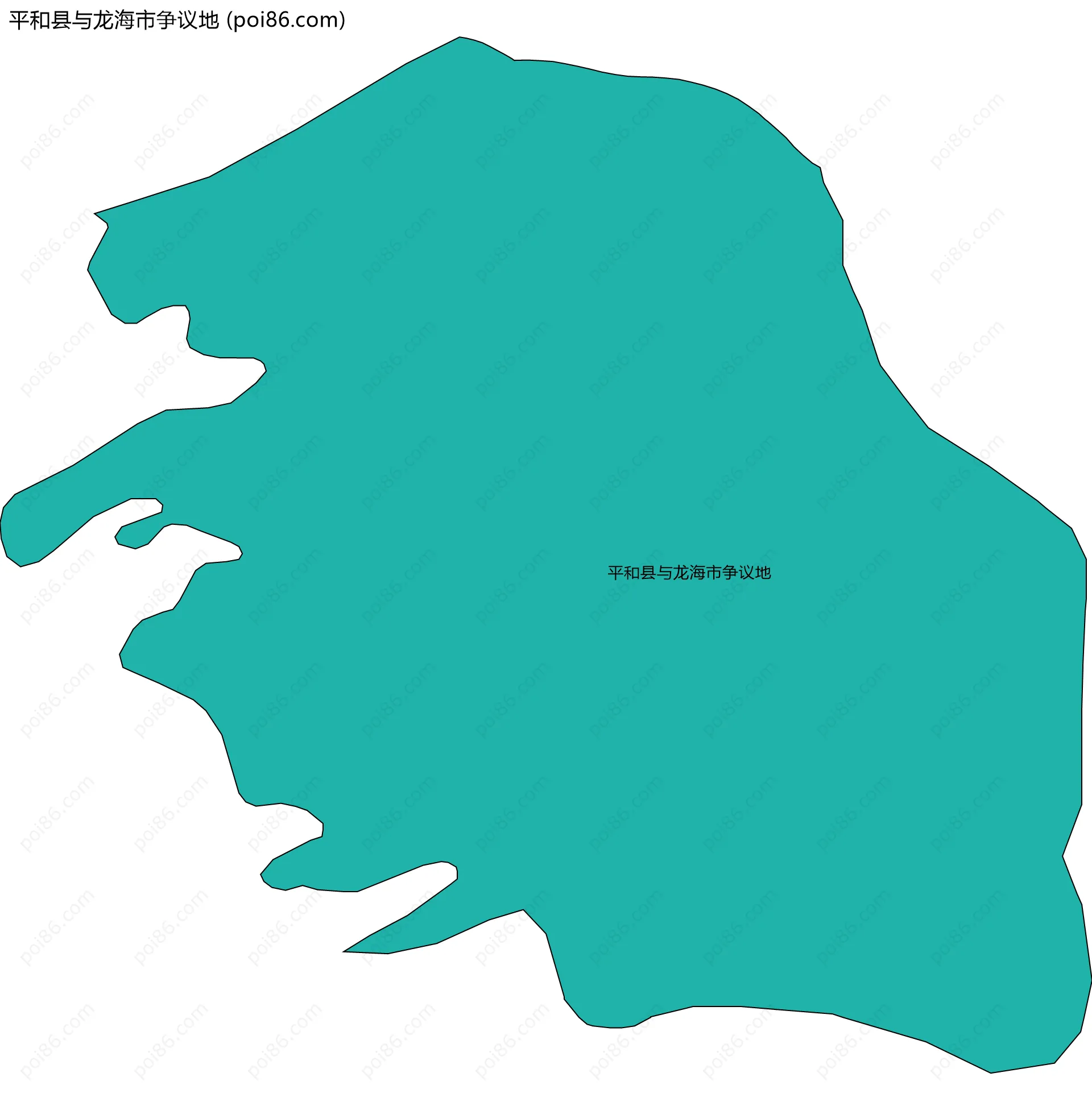 平和县与龙海市争议地边界地图