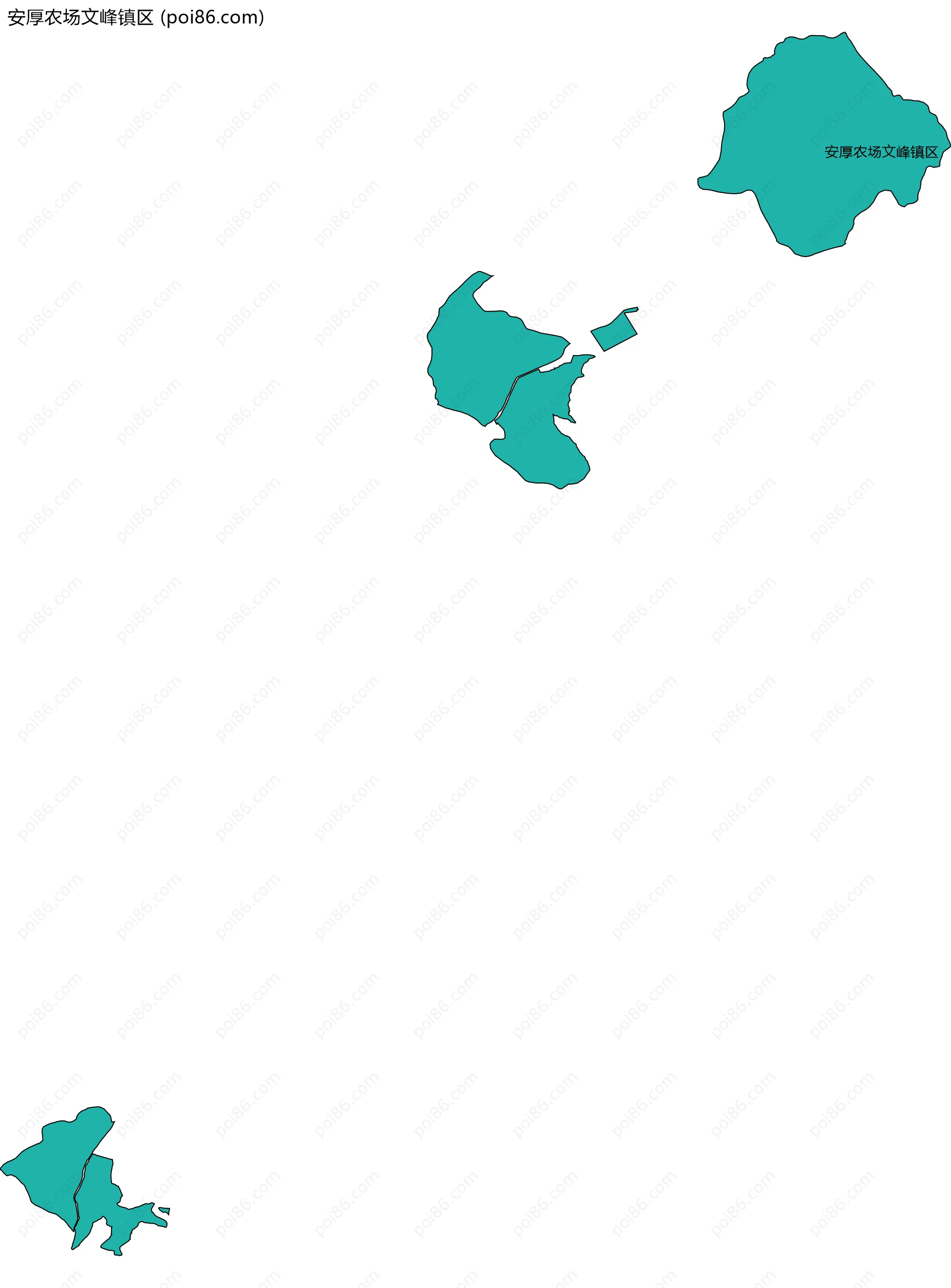 安厚农场文峰镇区边界地图