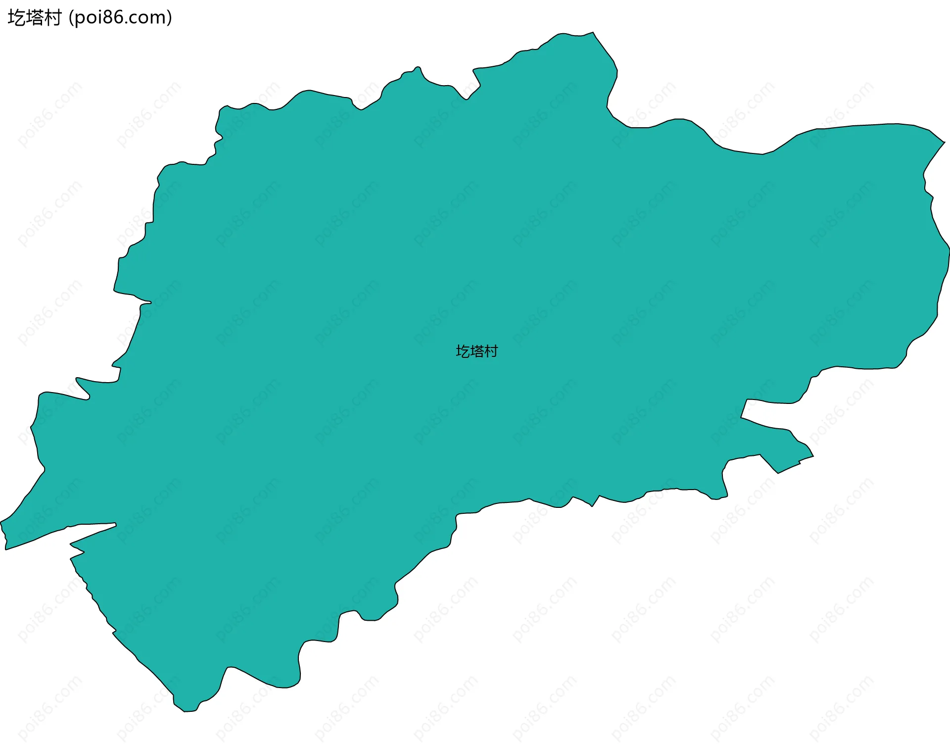 圪塔村边界地图