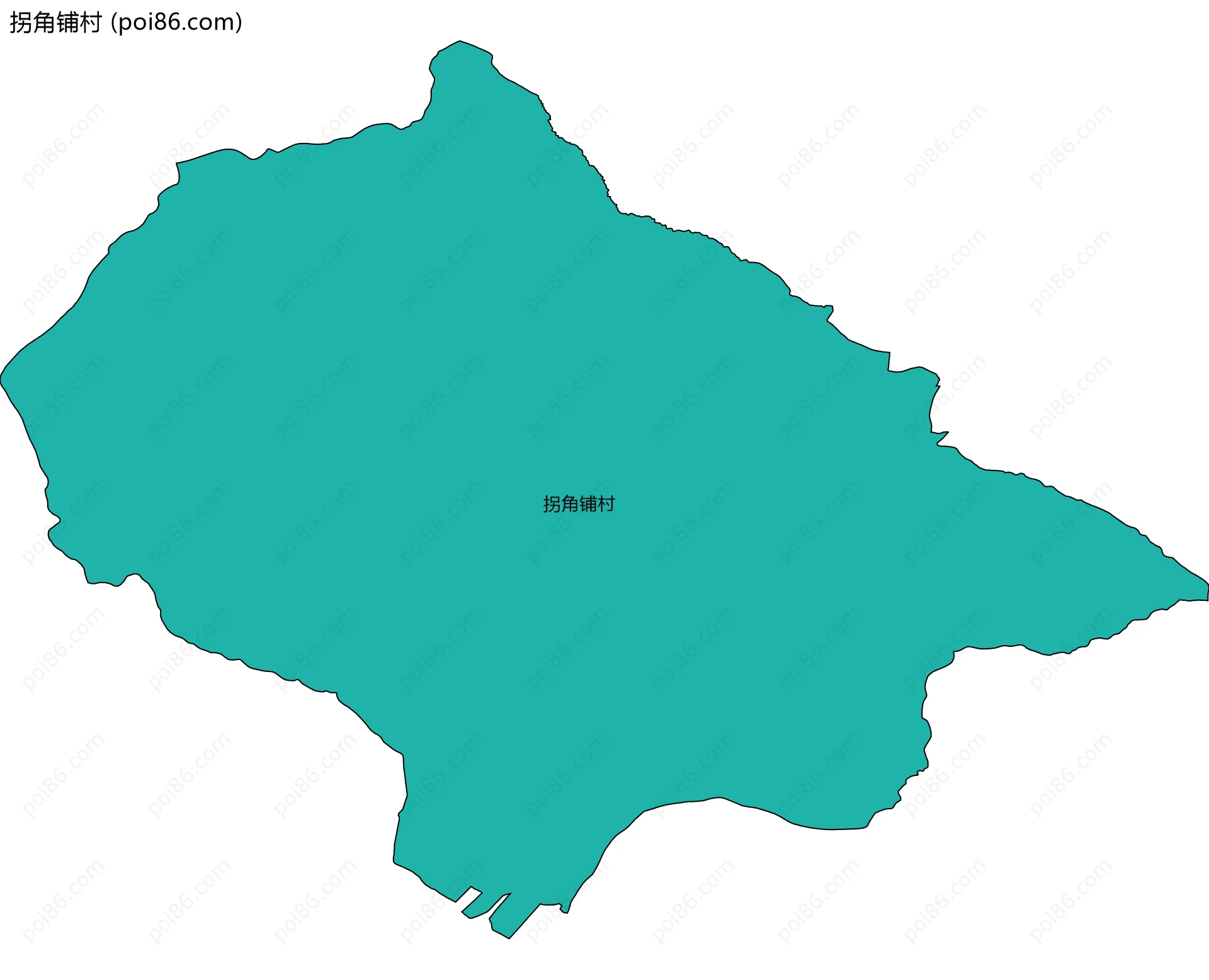 拐角铺村边界地图